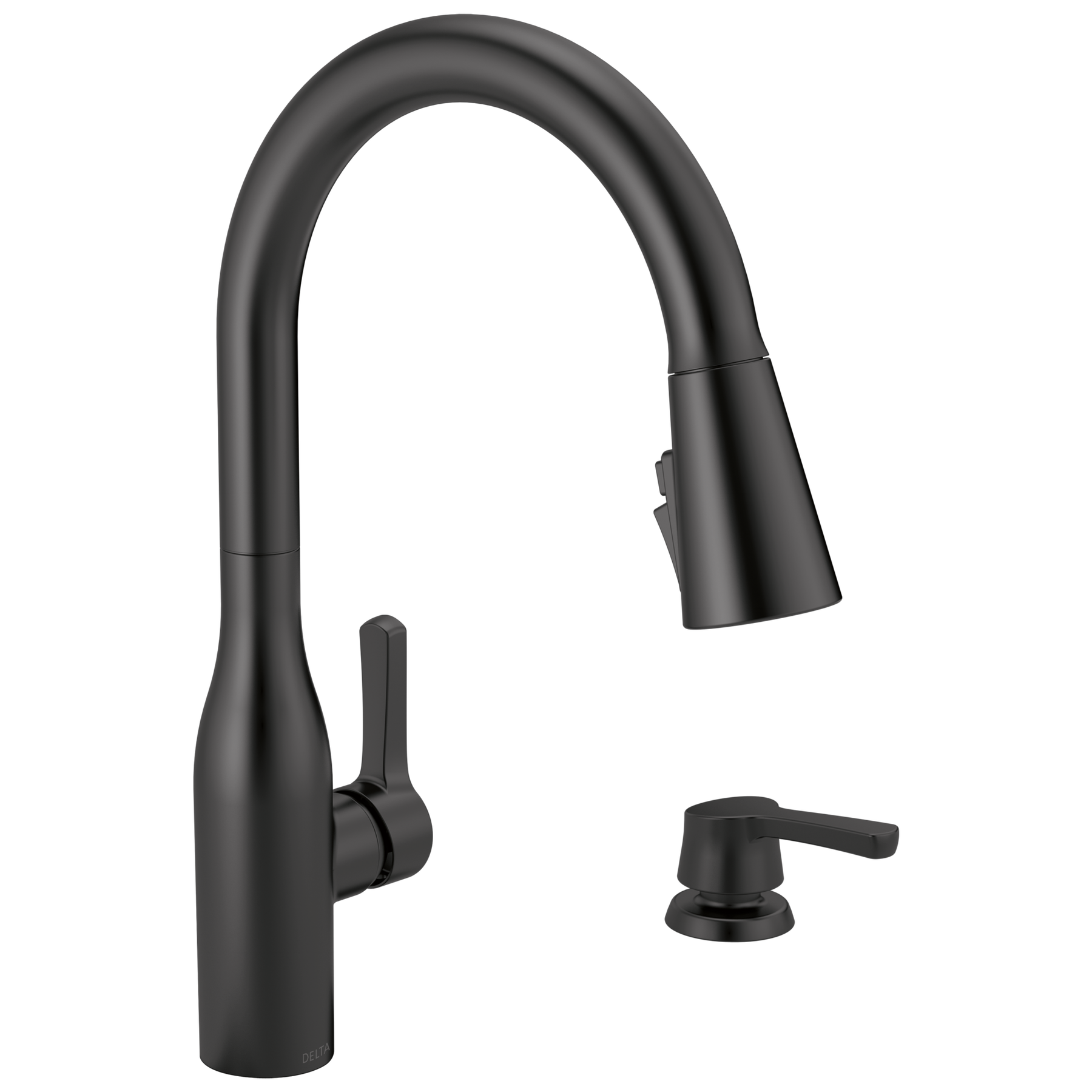 Single Handle Pull-Down Kitchen Faucet with Soap Dispenser