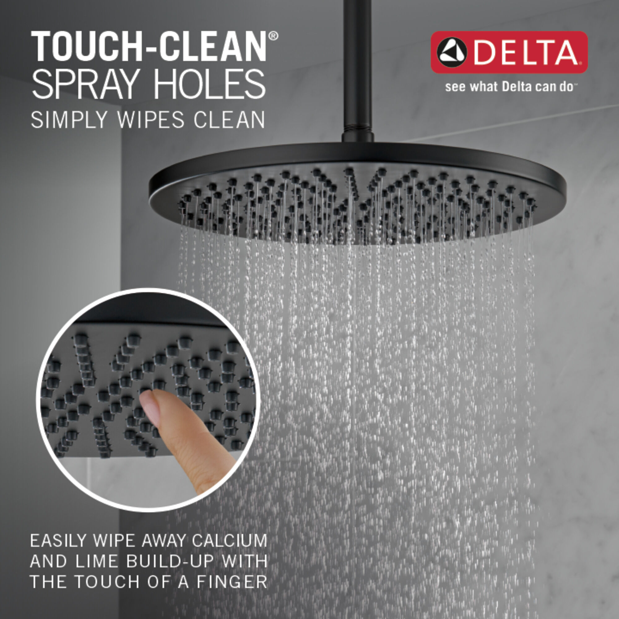 Single-Setting Metal Raincan Shower Head in Matte Black 52158-BL25