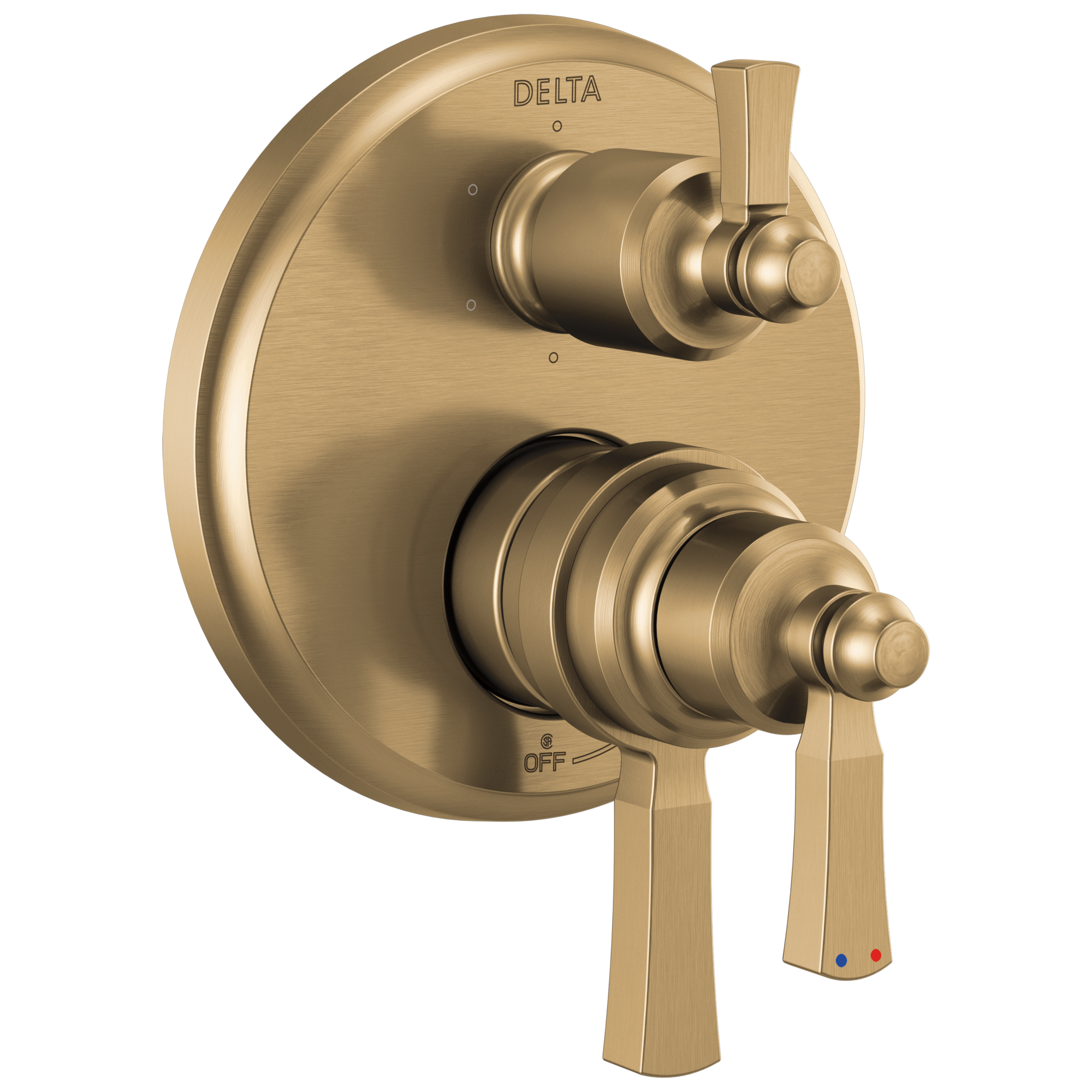 Delta Faucet DorvalE Traditional 2-Handle Monitor 17 Series Valve Trim with 6 Setting Diverter - Champagne Bronze