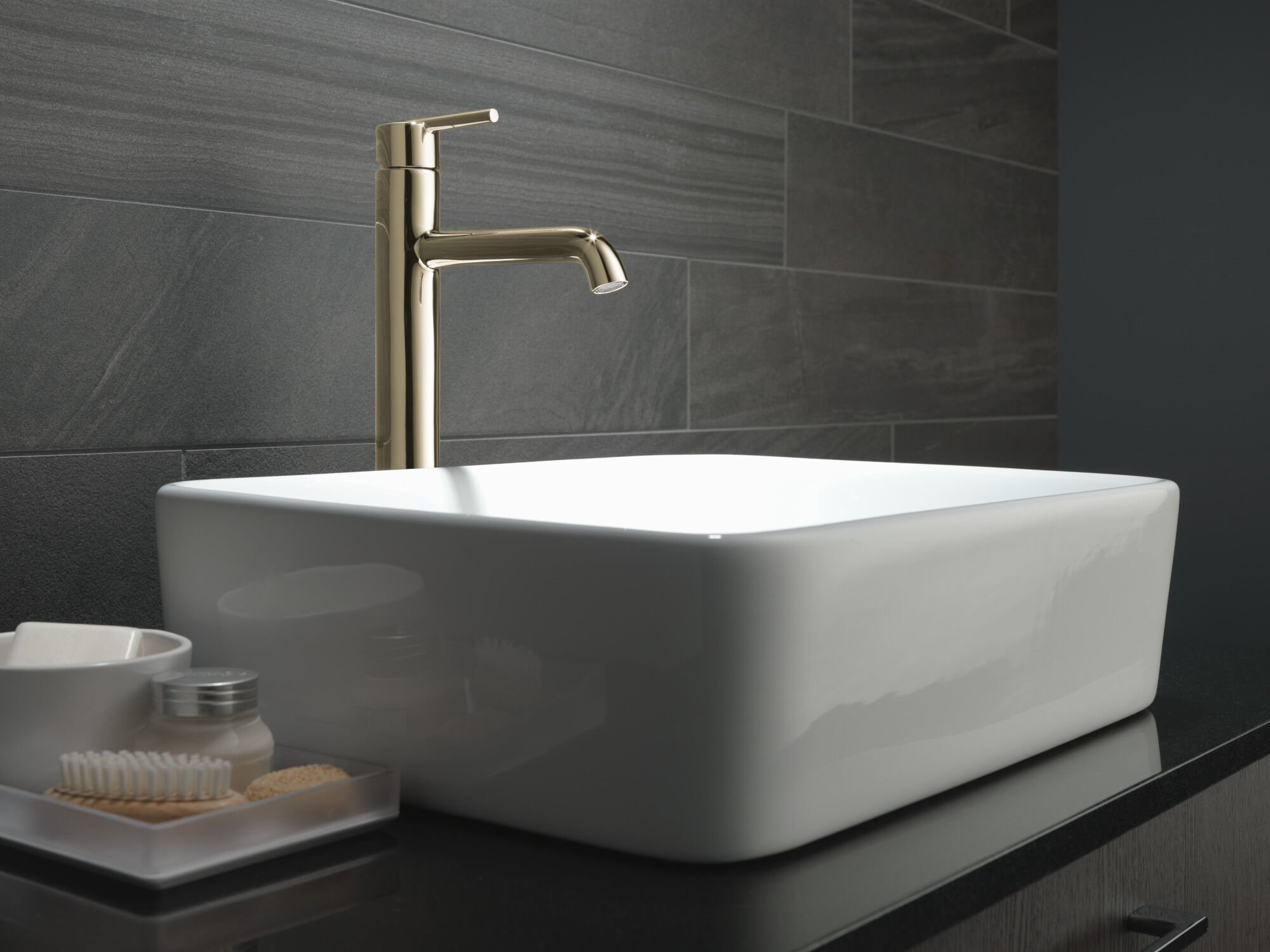 Single Handle Vessel Bathroom Faucet in Polished Nickel 759-PN-DST