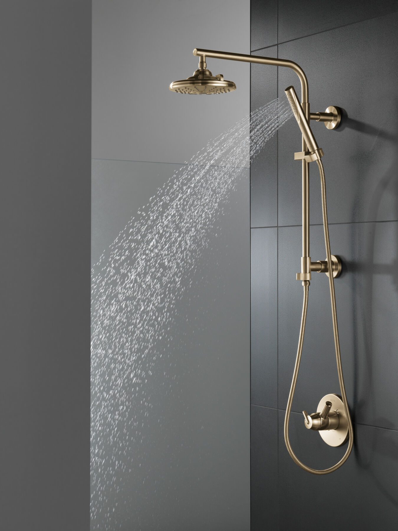 3Setting Raincan Shower Head in Lumicoat® Champagne Bronze