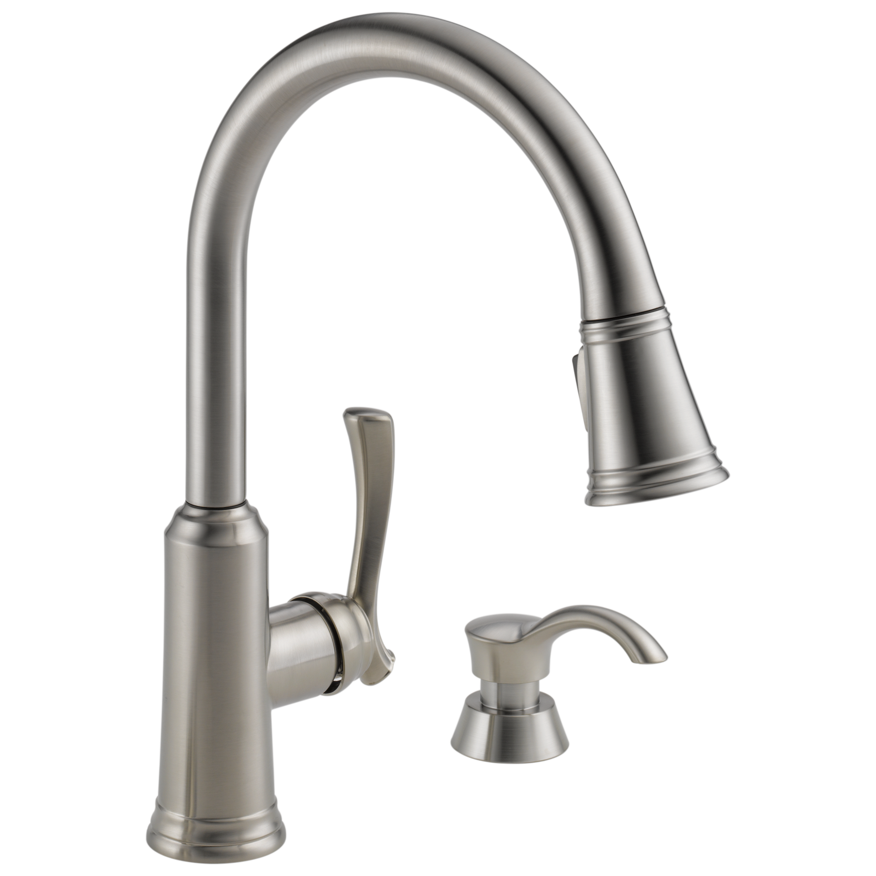 dropです‼️ Single Handle Pull-Out Kitchen Faucet with Soap Dispenser in