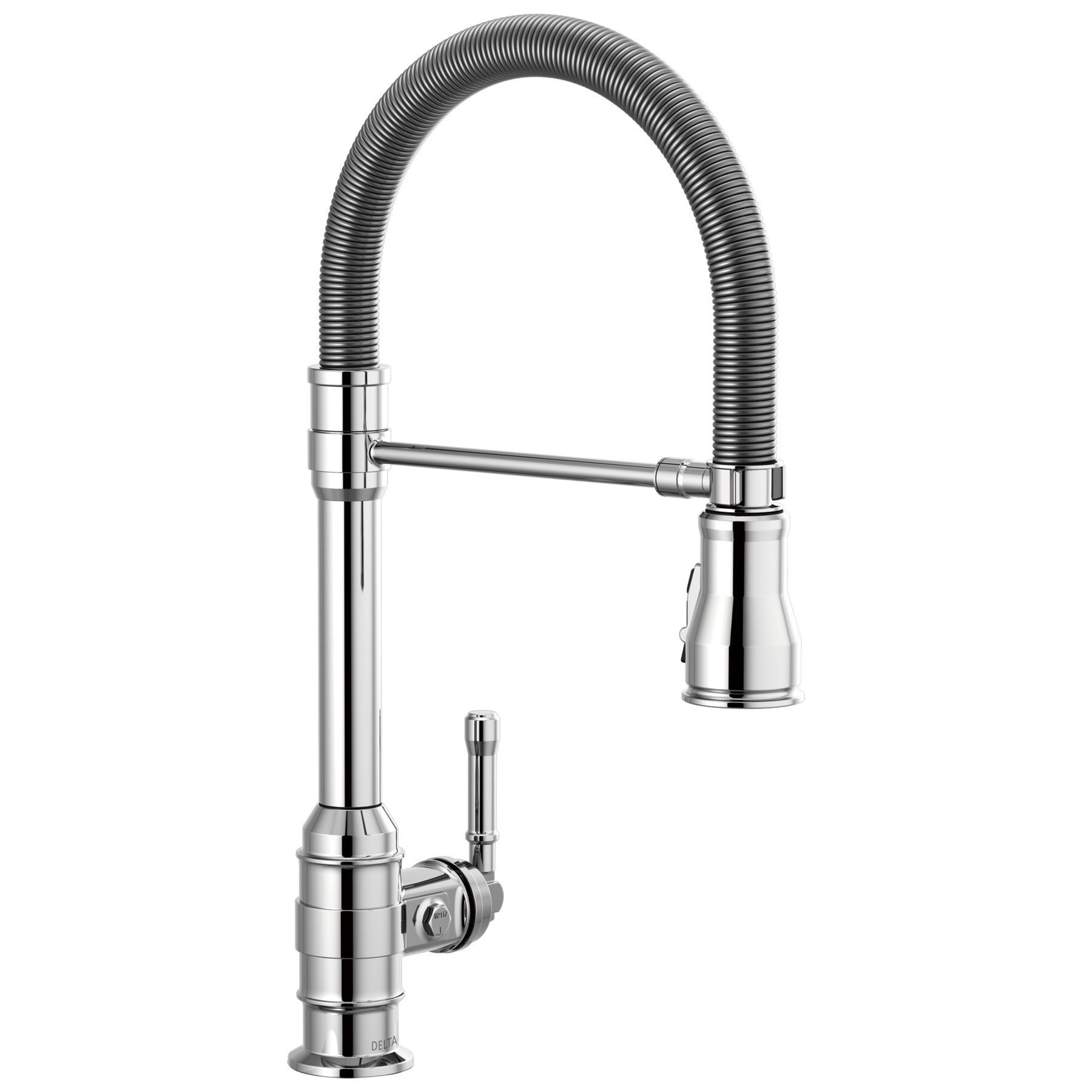Single Handle Pull-Down Kitchen Faucet With Spring Spout in Chrome — image 1
