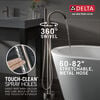 Single Handle Floor Mount Tub Filler Trim with Hand Shower