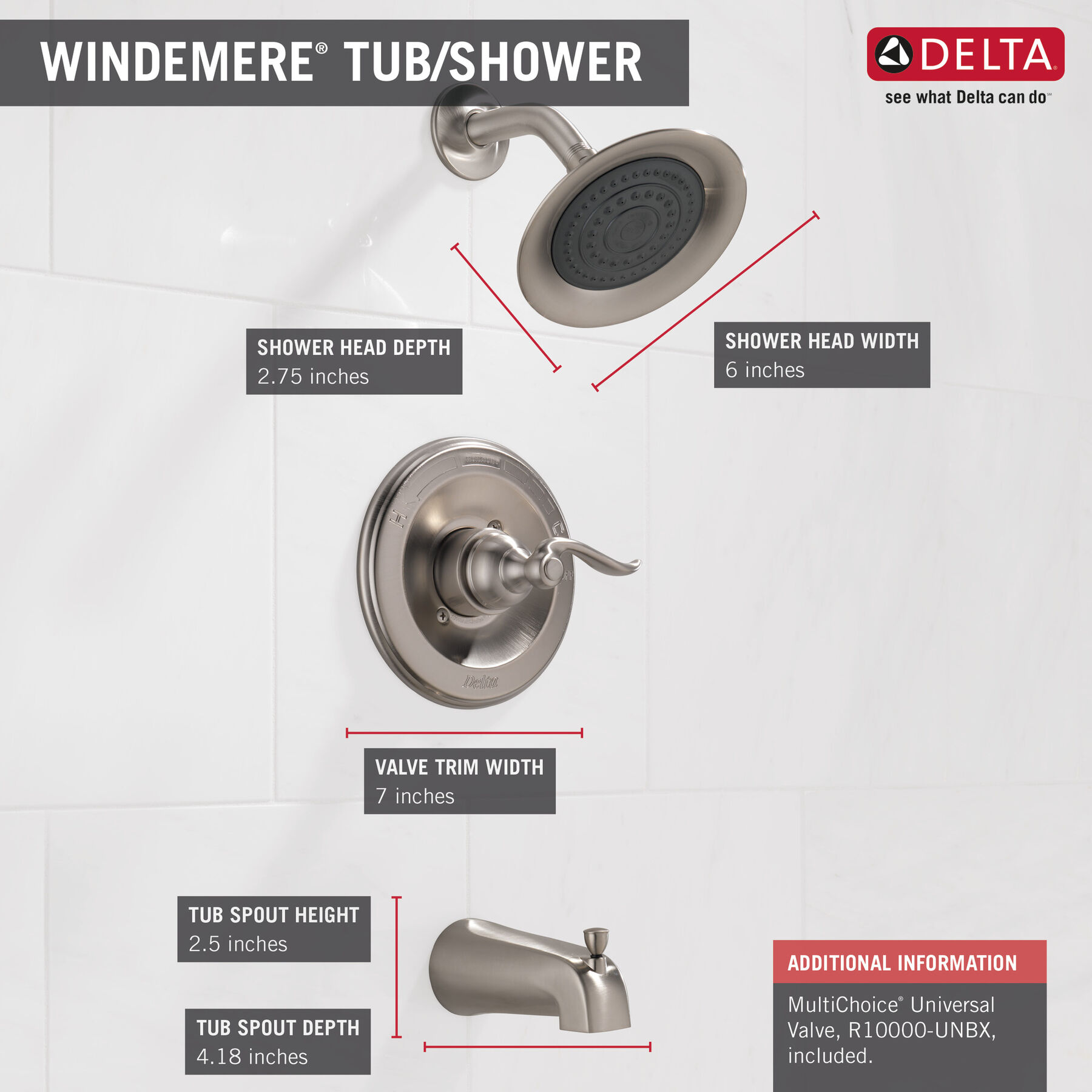 Monitor® 14 Series Tub & Shower in Brushed Nickel 144996-BN