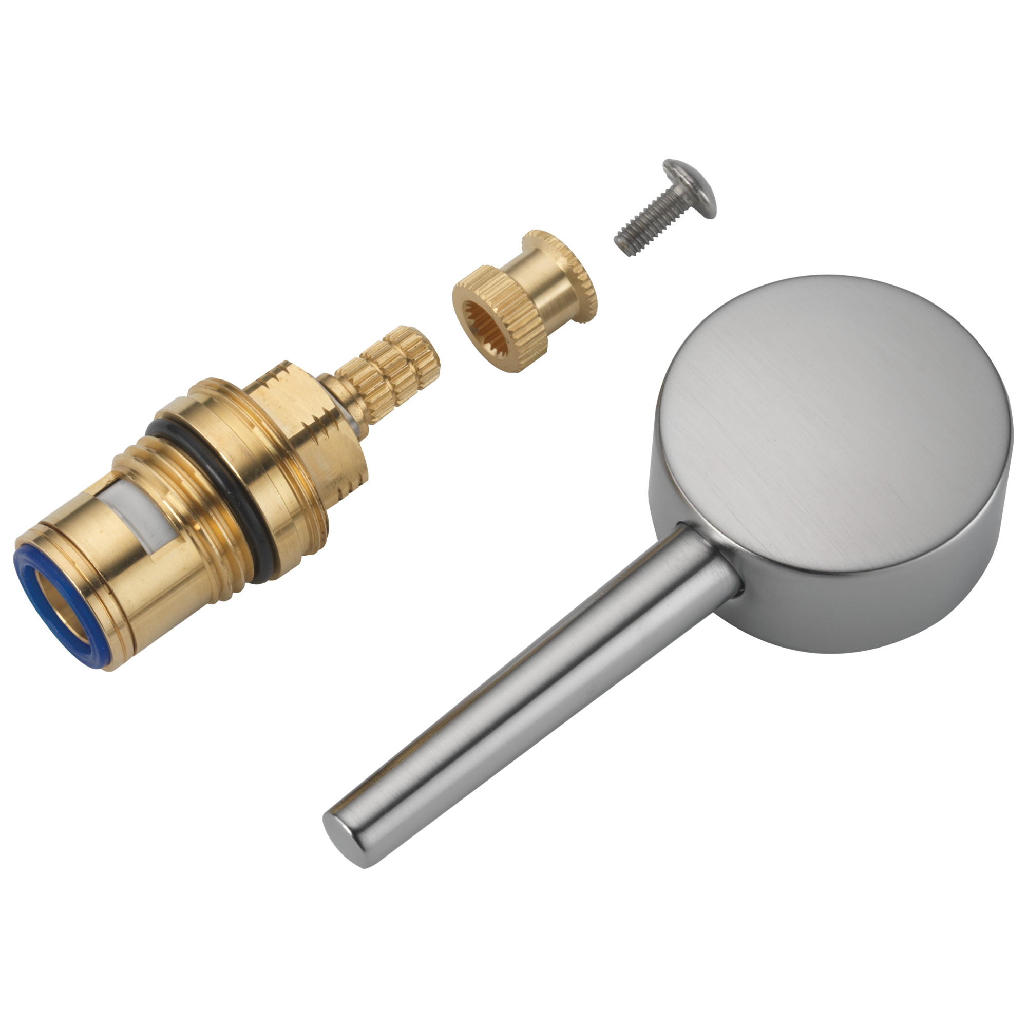 Delta Metal Lever Handle Kit with Valve Cartridge - Pot Filler in Arctic Stainless