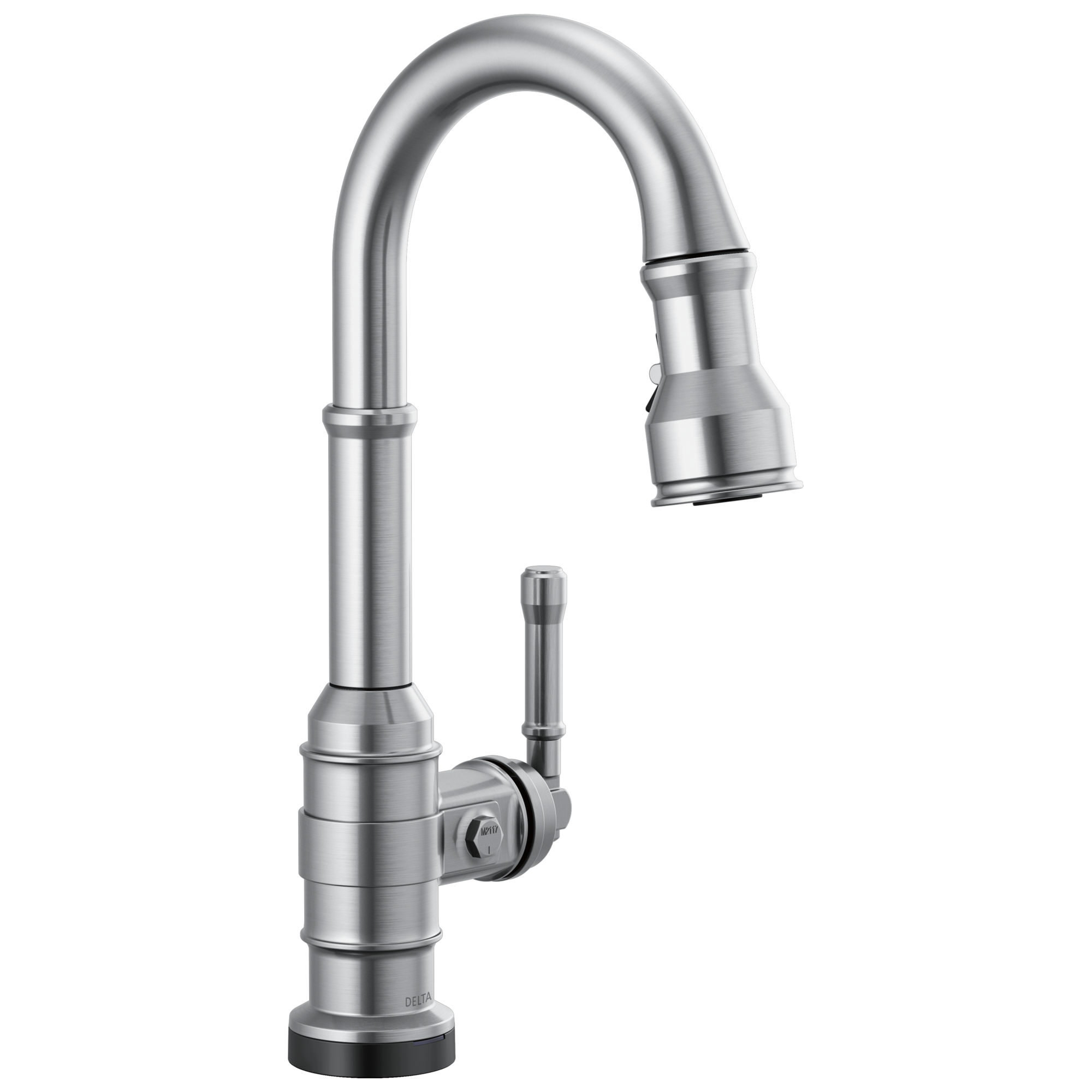 BroderickE Single Handle Pull-Down Bar/Prep Faucet with Touch2O Technology - Arctic Stainless
