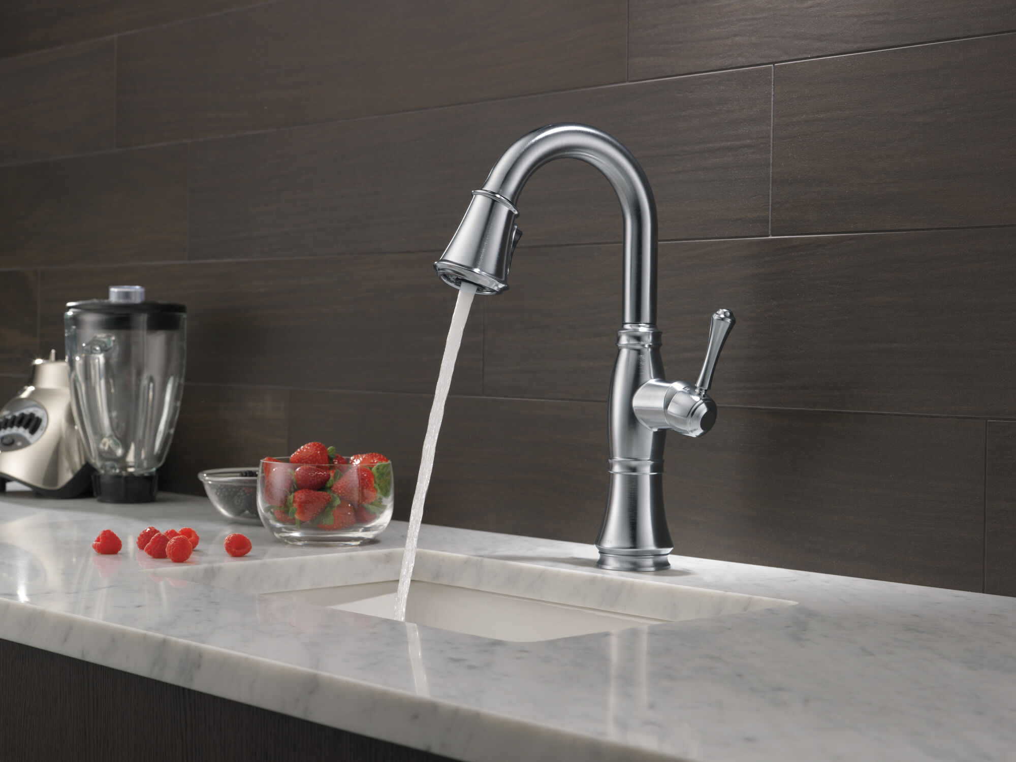 Single Handle Pull-Down Bar / Prep Faucet in Arctic Stainless 9997