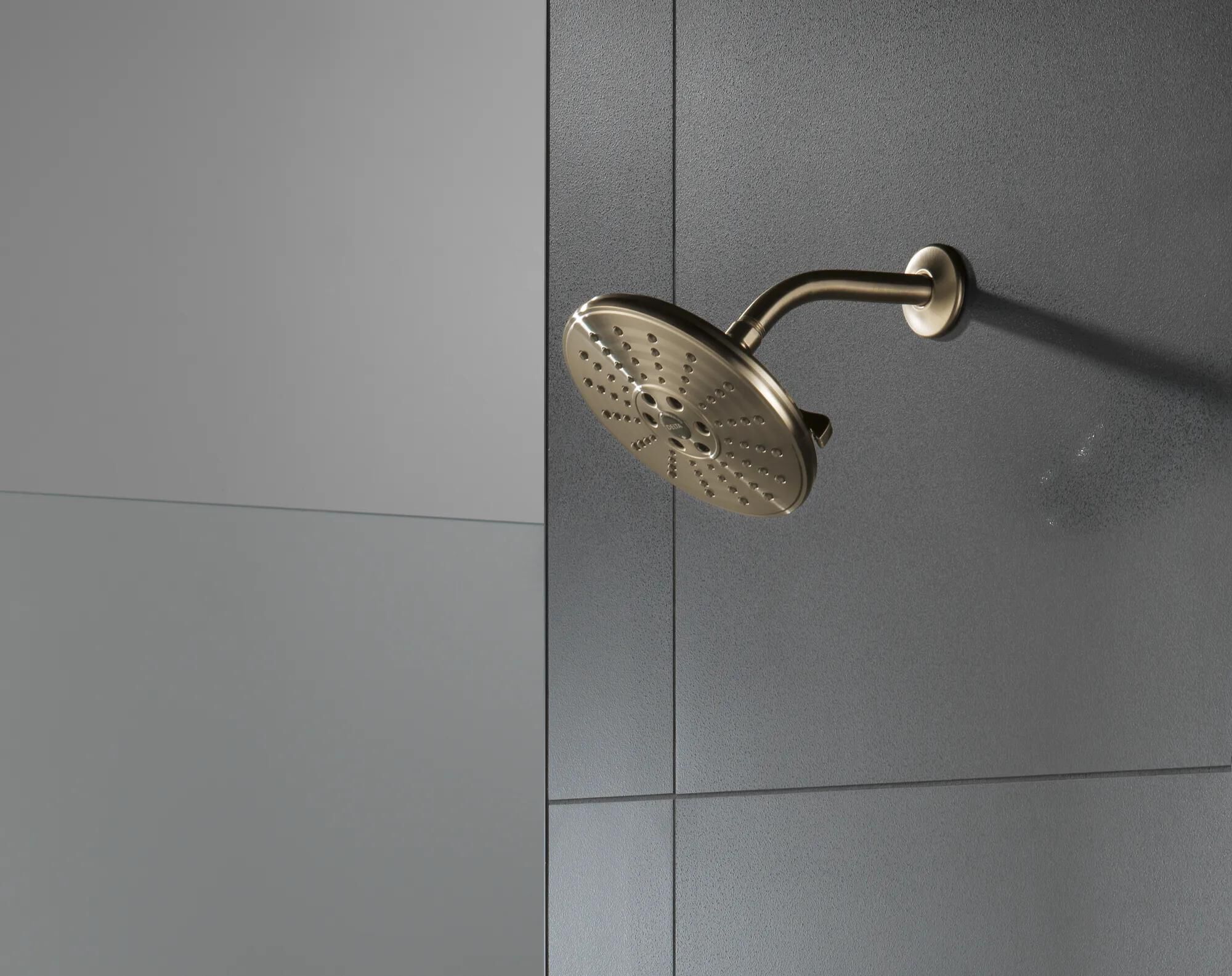 H2Okinetic® 3-Setting Raincan Shower Head in Champagne Bronze