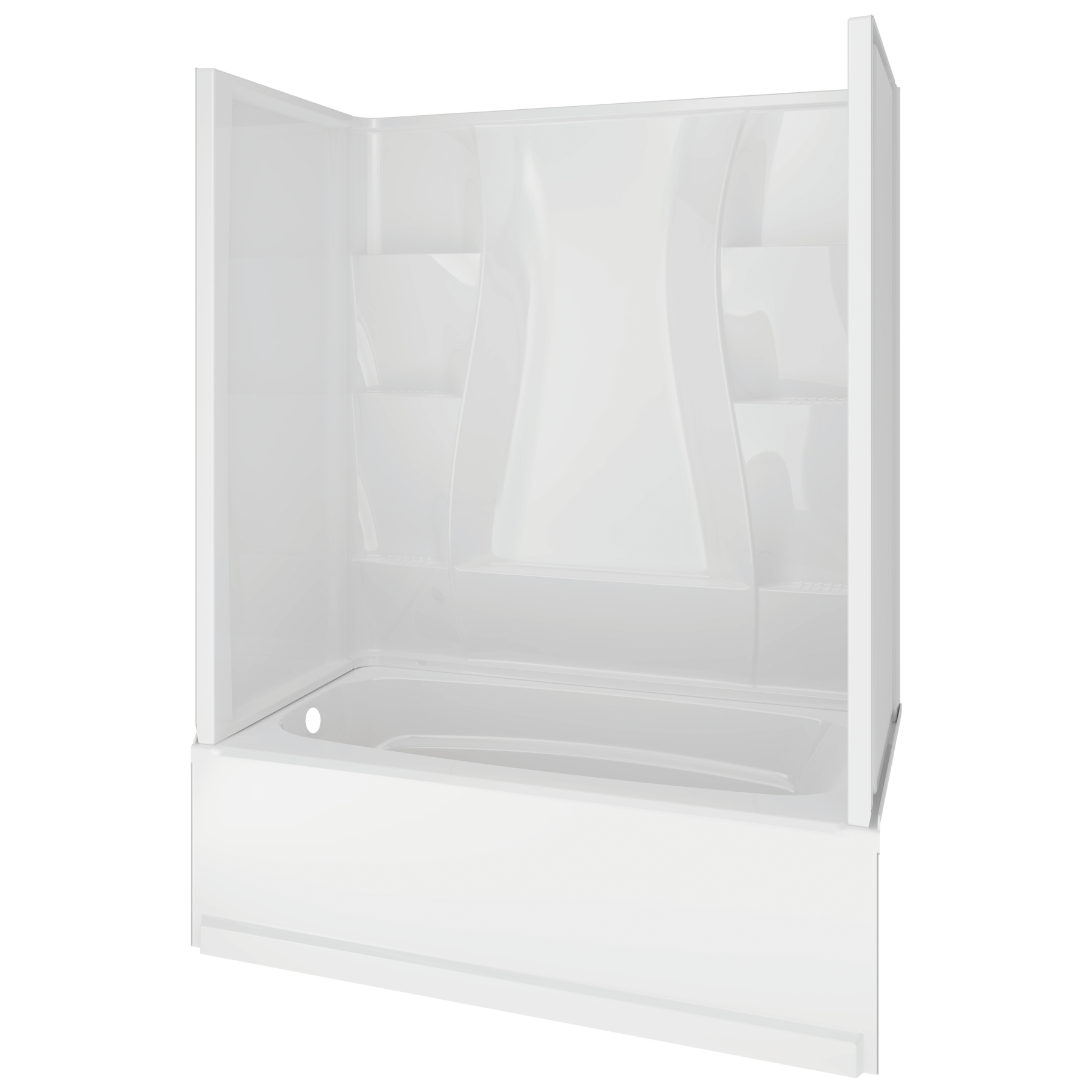 60" x 32" Bathtub Wall Set in High Gloss White 40044 Delta Faucet