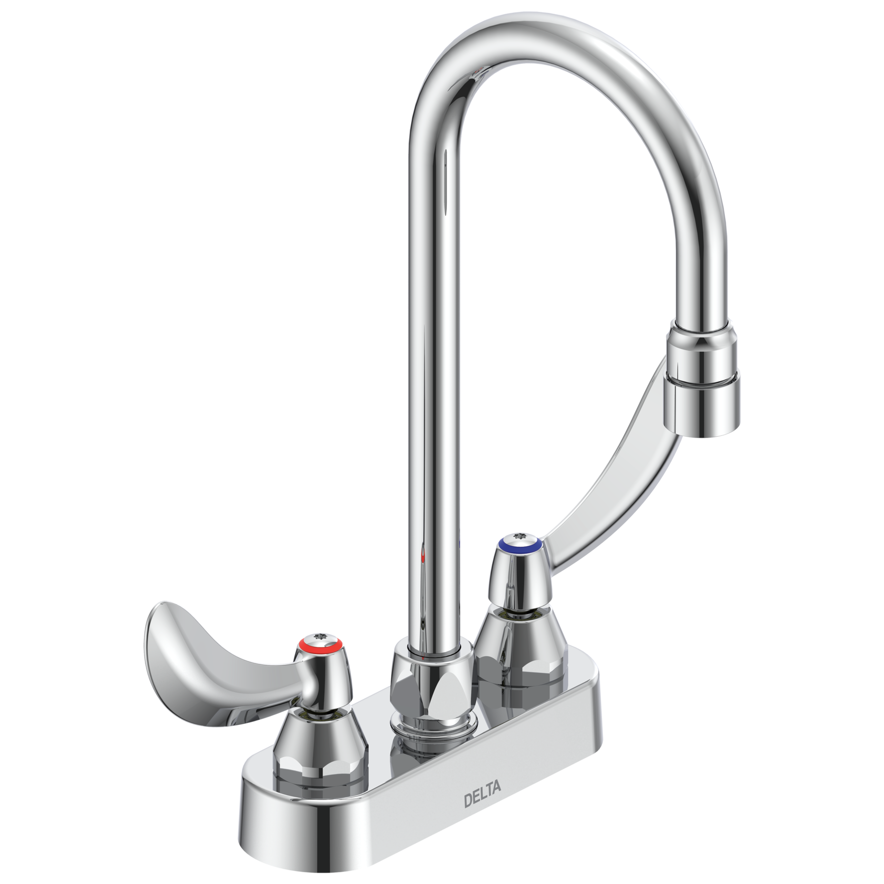 Two Handle 4 In Deck-Mount Faucet in Chrome 27C4844 | Delta Faucet