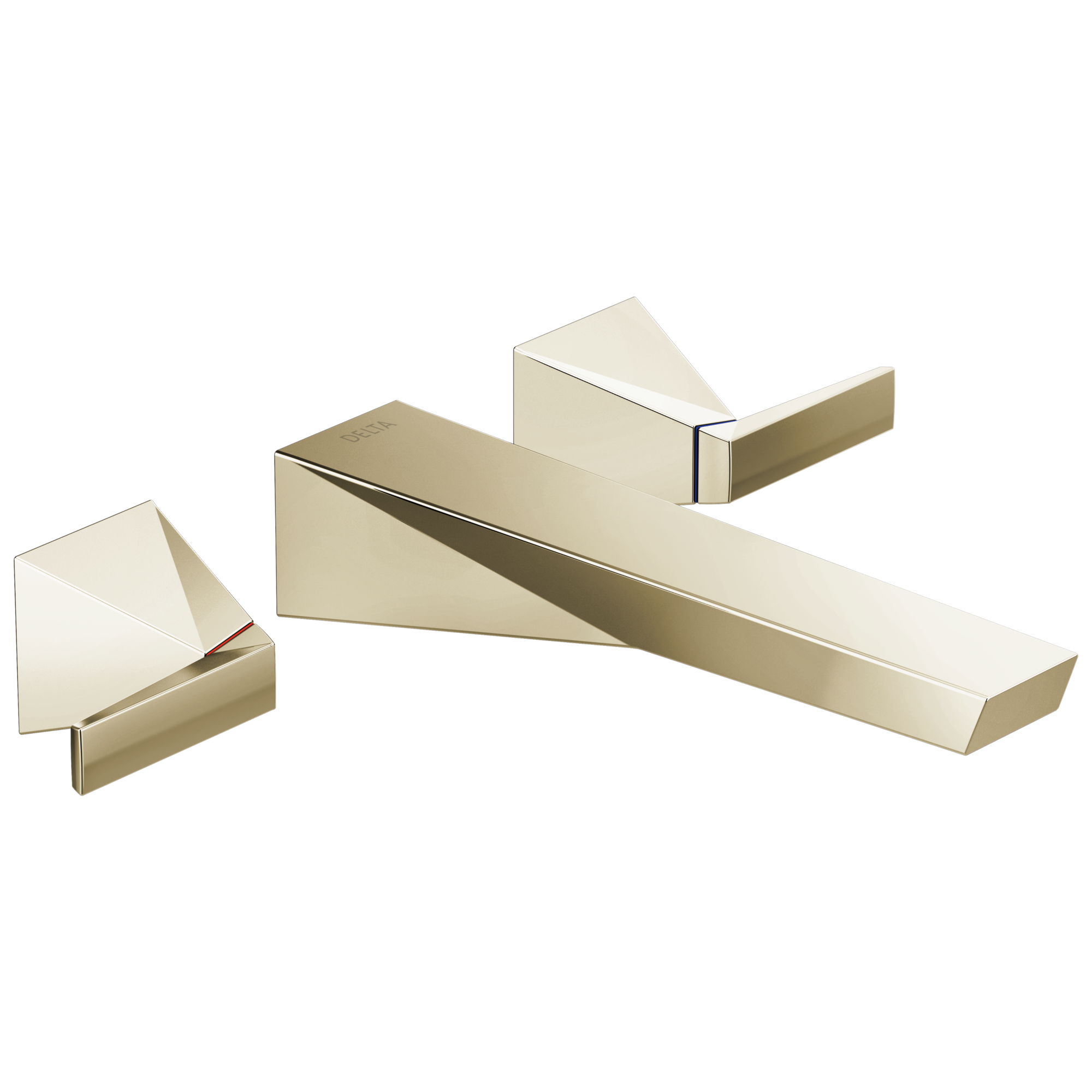 Delta Faucet TrillianE Two Handle Wall Mount Bathroom Faucet Trim - Lumicoat Polished Nickel