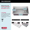 33&rdquo; Stainless Steel Workstation Kitchen Sink Drop-In Undermount Single Bowl with WorkFlow&trade; Ledge and Accessories