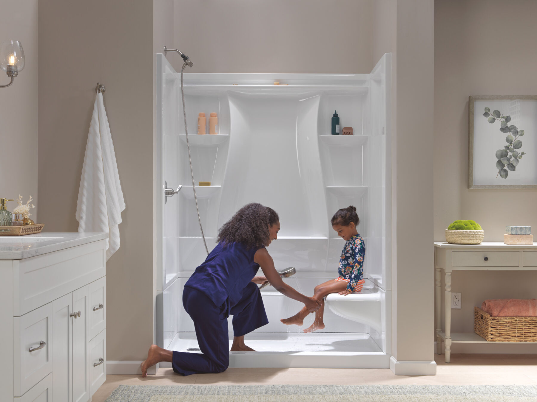 Procrylic Seated Shower Kit 60"x32" Left Drain, image 25