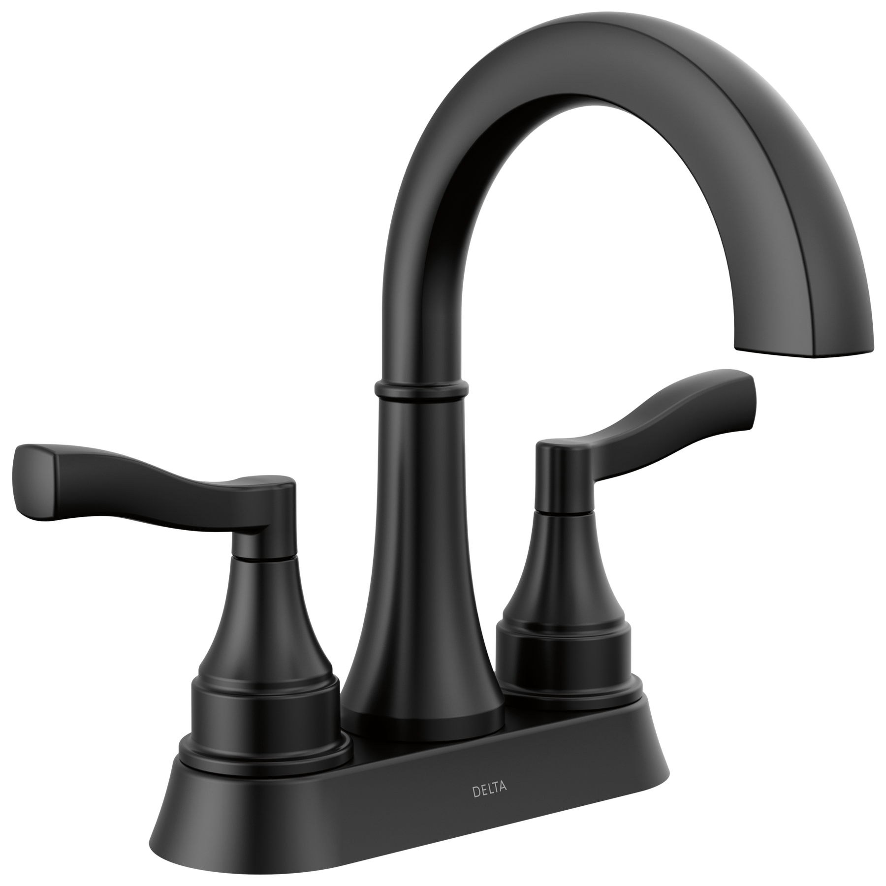 Two Handle Centerset Bathroom Faucet in Matte Black 25822LF-BL
