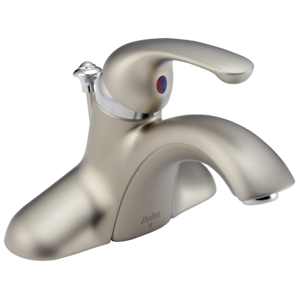 Single Handle Centerset Lavatory Faucet in Pearl Nickel & Chrome 540 ...