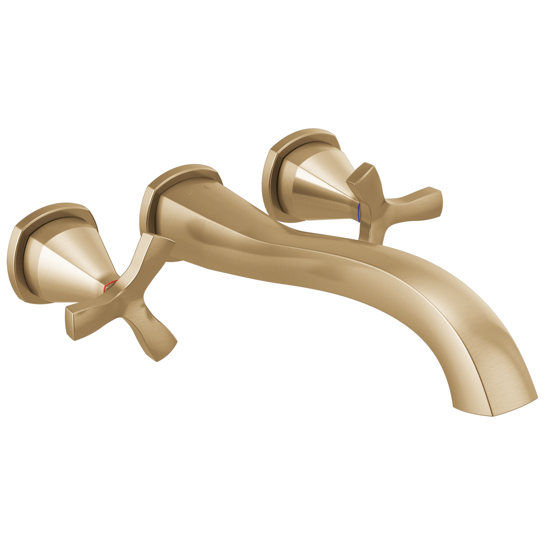 Wall Mounted Tub Filler in Champagne Bronze T57766-CZWL | Delta Faucet 
