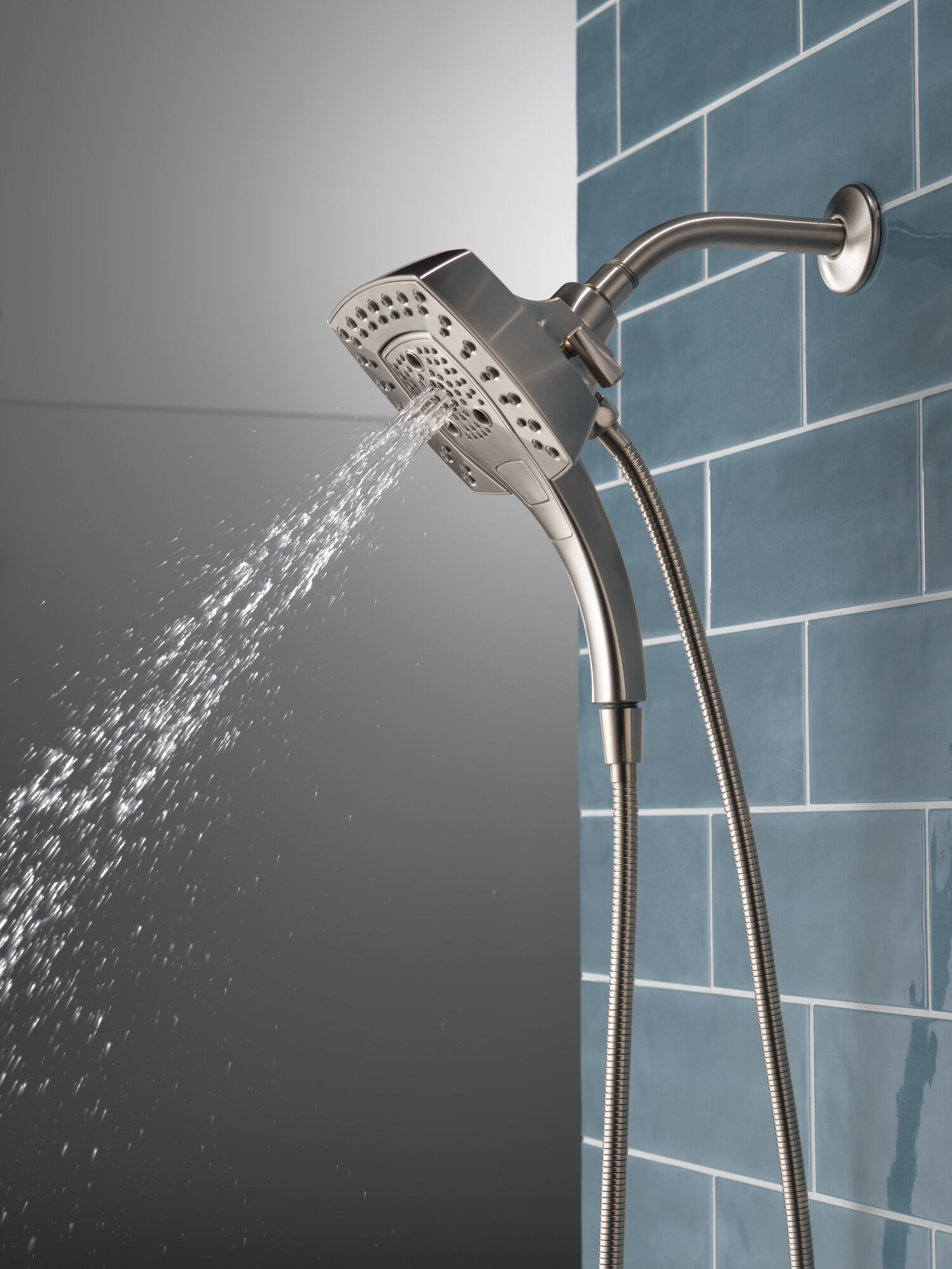H2Okinetic® In2ition® 5-Setting Two-in-One Shower in Stainless