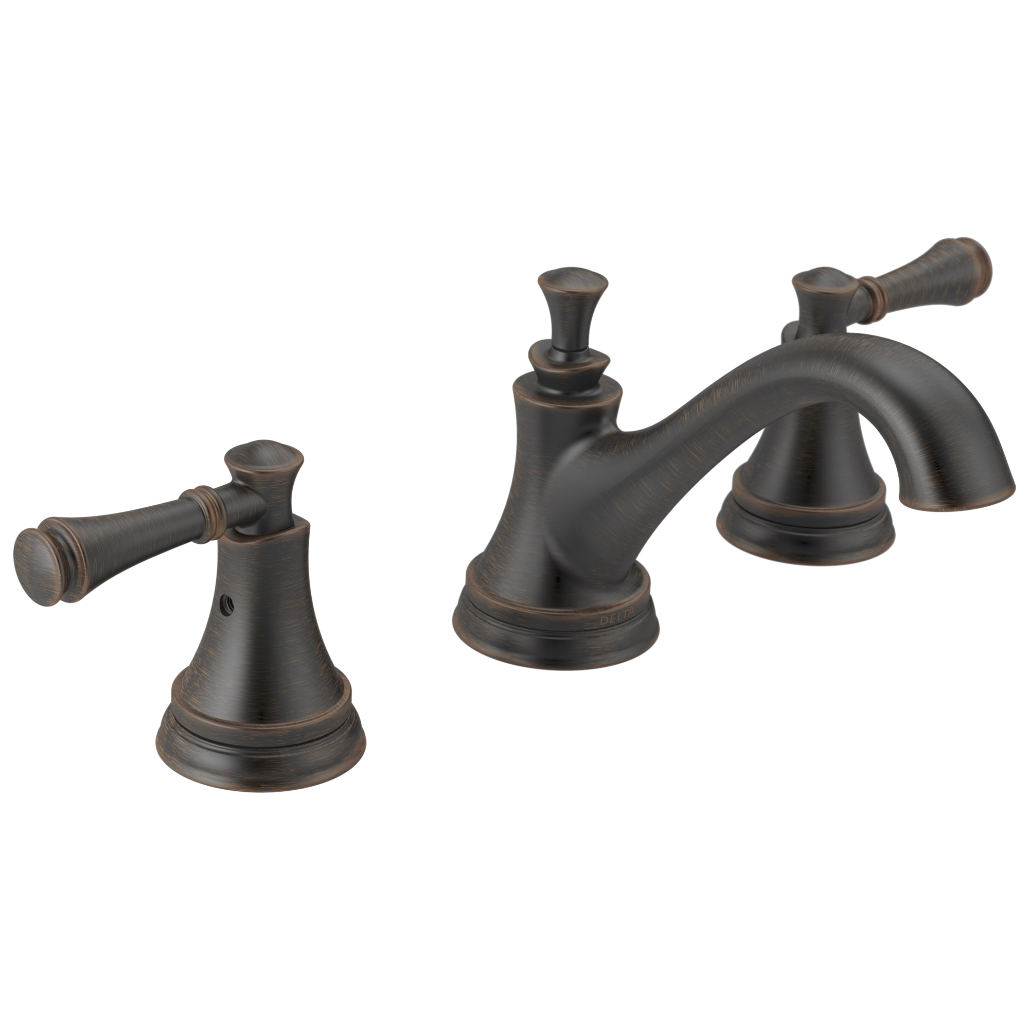 Centerset 2-Handle Bathroom Faucet Venetian Bronze Delta Silverton 4 in 