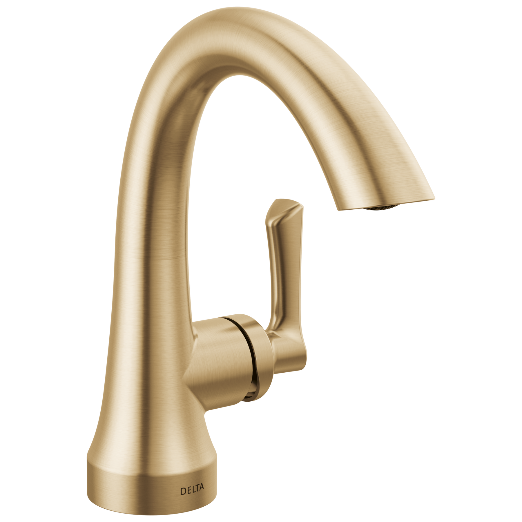 Single Handle Single-Hole Lavatory Faucet in Champagne Bronze