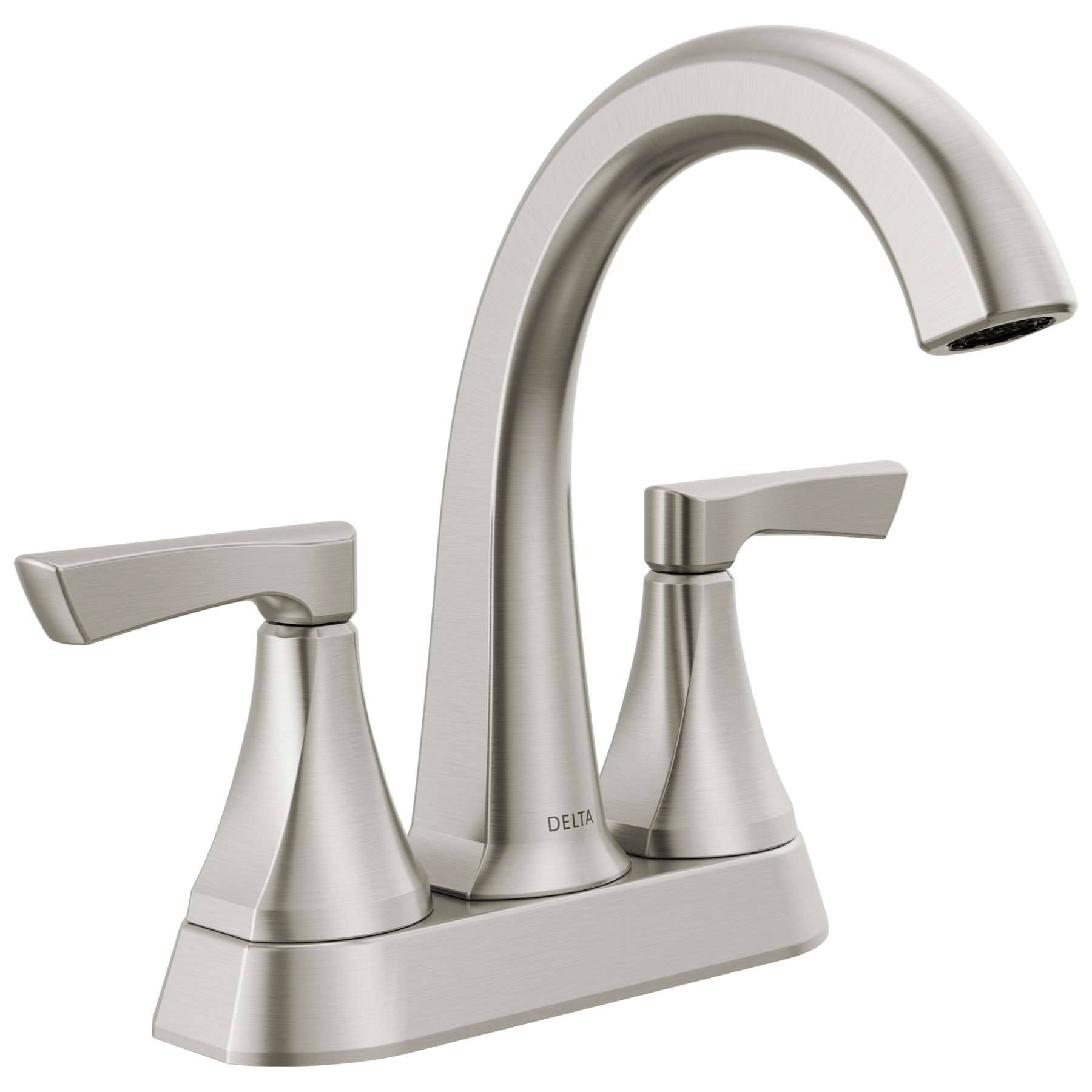 Delta Express デルタエクスプレス BACK CHANNEL Two Handle Centerset Bathroom Faucet in Spotshield Brushed Nickel