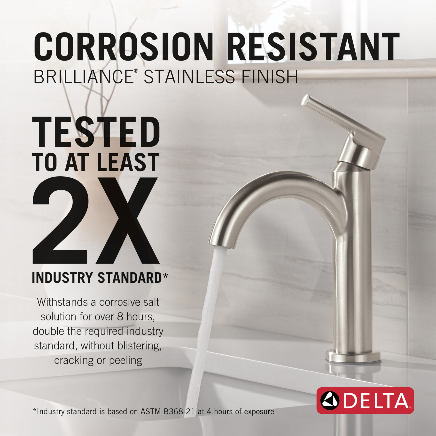 Single Handle Single-Hole Lavatory Faucet in Stainless — thumbnail 3