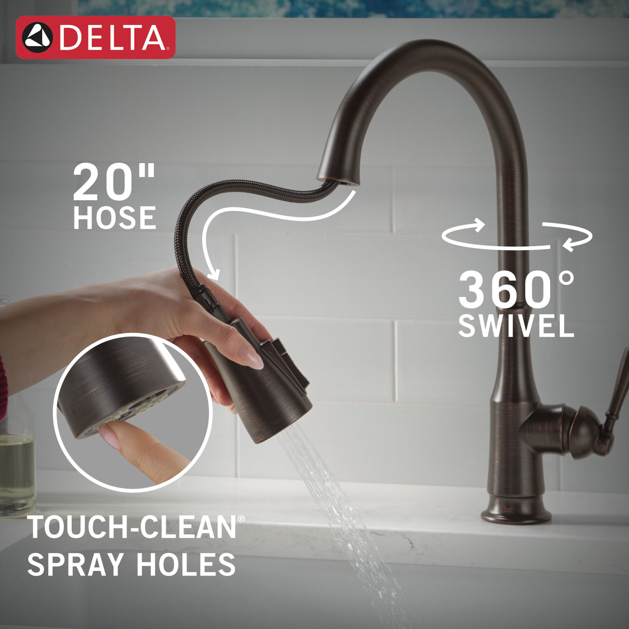 Single Handle Pull-Down Kitchen Faucet with Soap Dispenser and