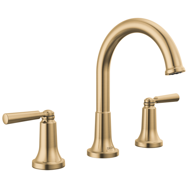 Two Handle Widespread Bathroom Faucet in Champagne Bronze 3535
