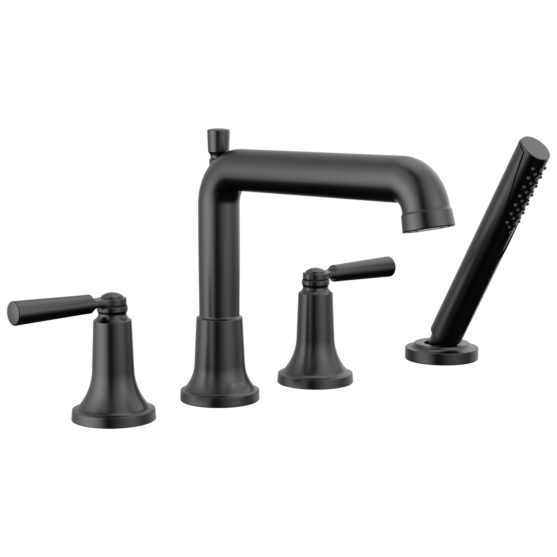 Roman Tub Trim with Hand Shower in Matte Black T4736-BL | Delta Faucet