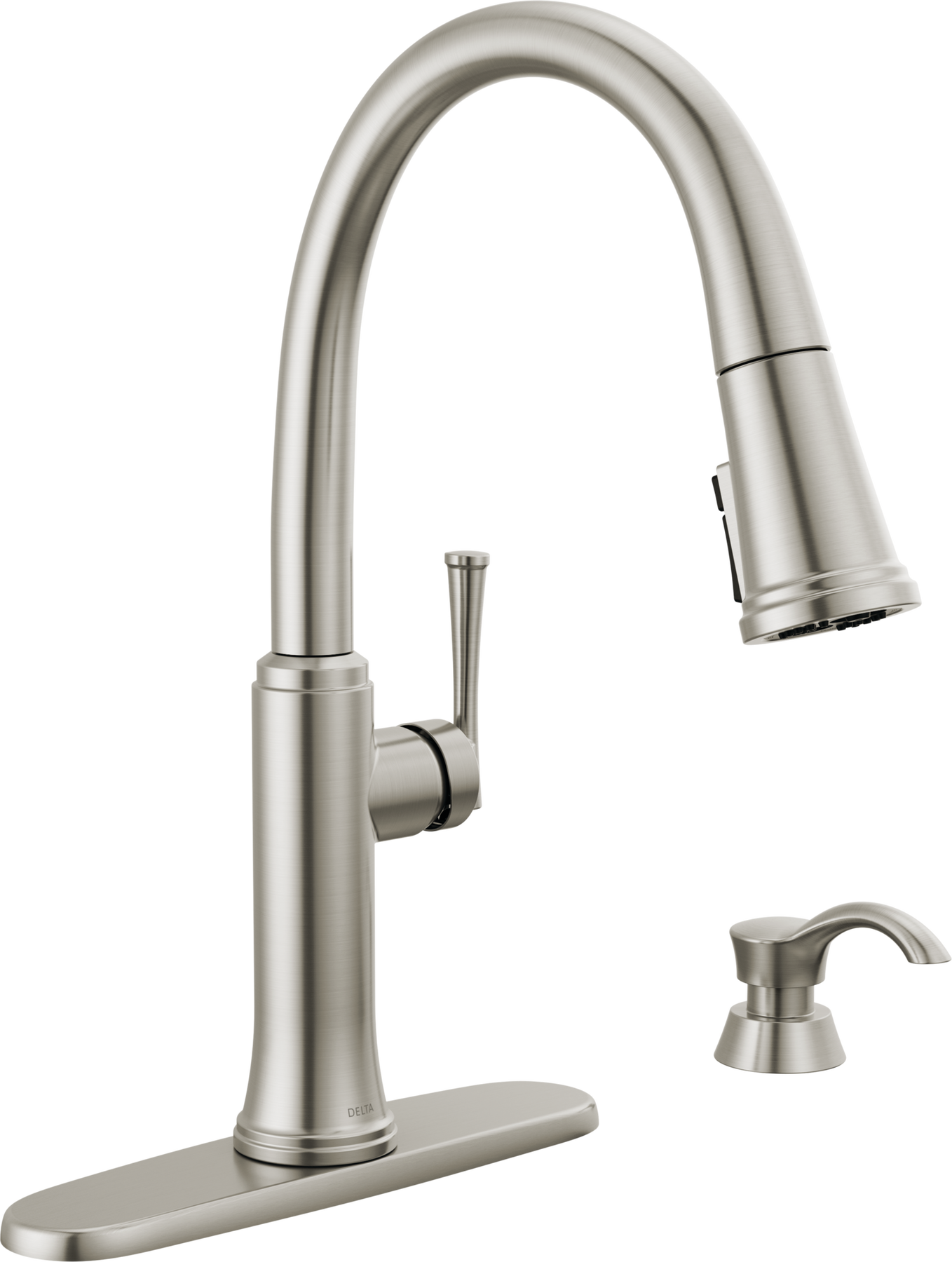 Pull-Down Kitchen Faucet w/Soap Disp (Recertified) in Spotshield
