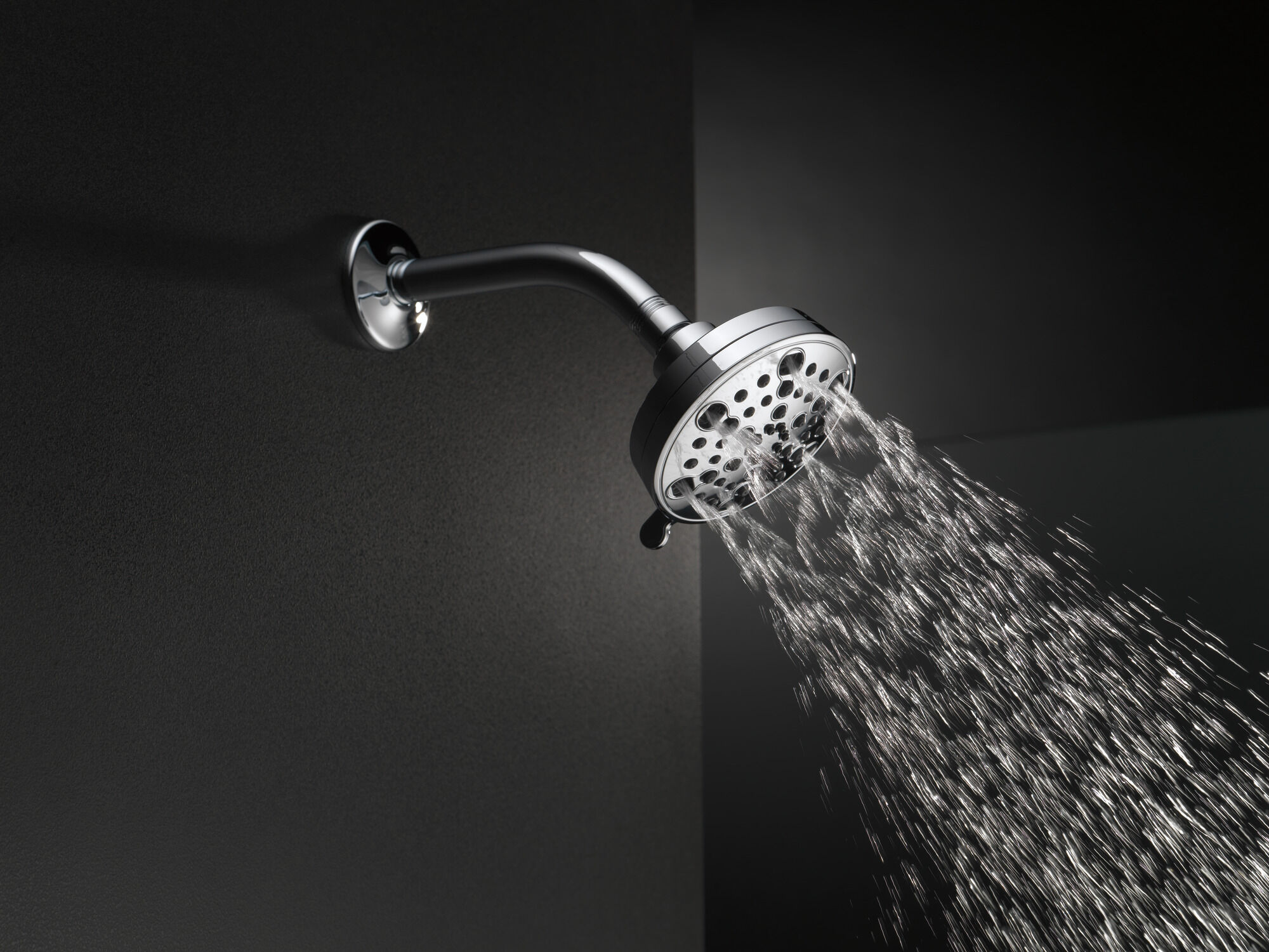 Matte Black Delta Faucet 52638-BL20-PK H2Okinetic 5-Setting Shower Head 