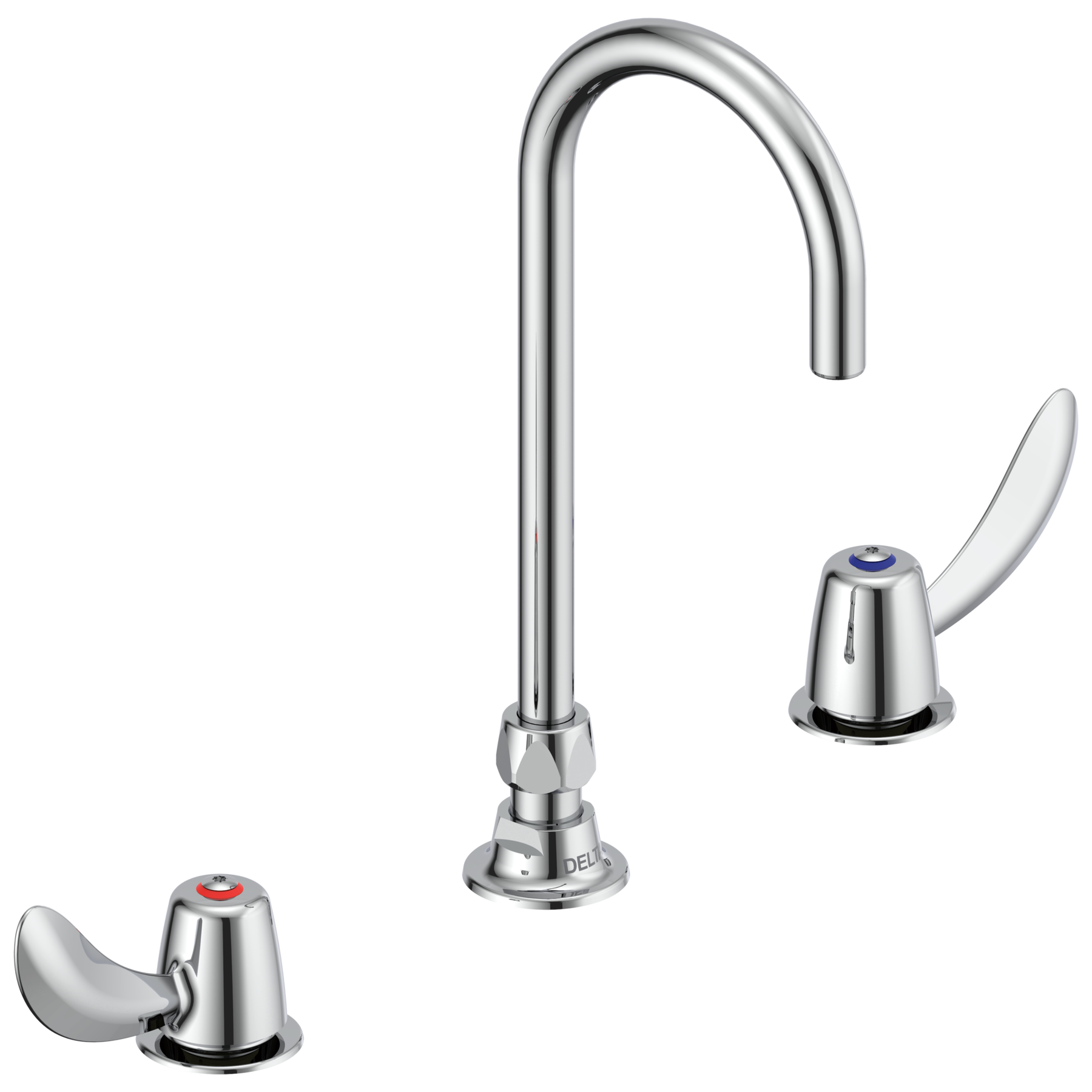 Two Handle Widespread Lavatory Faucet with Gooseneck Spout - Less