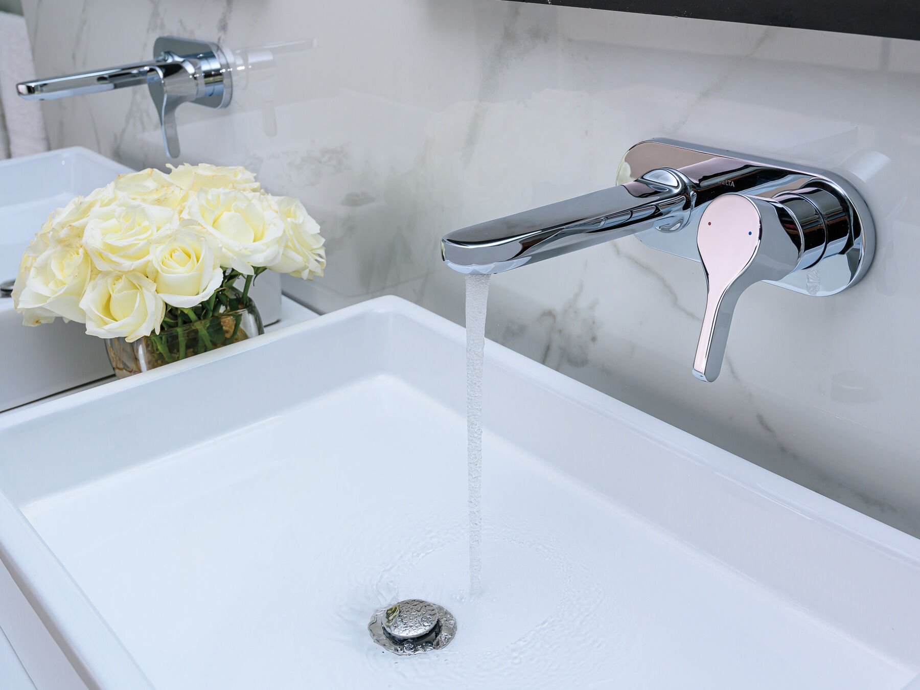 Single Handle Wall-Mount Lavatory Faucet in Chrome T31355-WL 