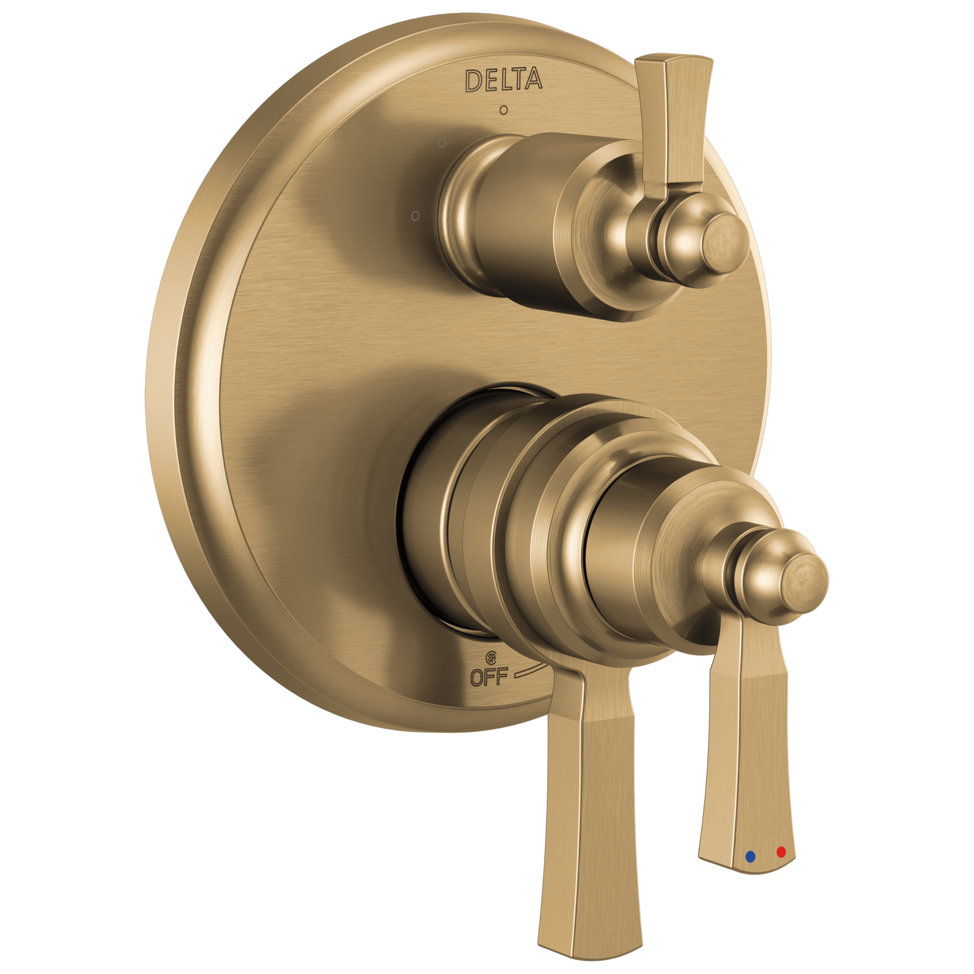 Delta Faucet DorvalE Traditional 2-Handle Monitor 17 Series Valve Trim with 3 Setting Diverter - Champagne Bronze