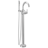 Single Handle Floor Mount Tub Filler Trim with Hand Shower