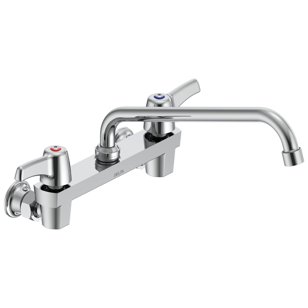Two Handle 8" Wall Mount Service Sink Faucet in Chrome 28C4433 Delta