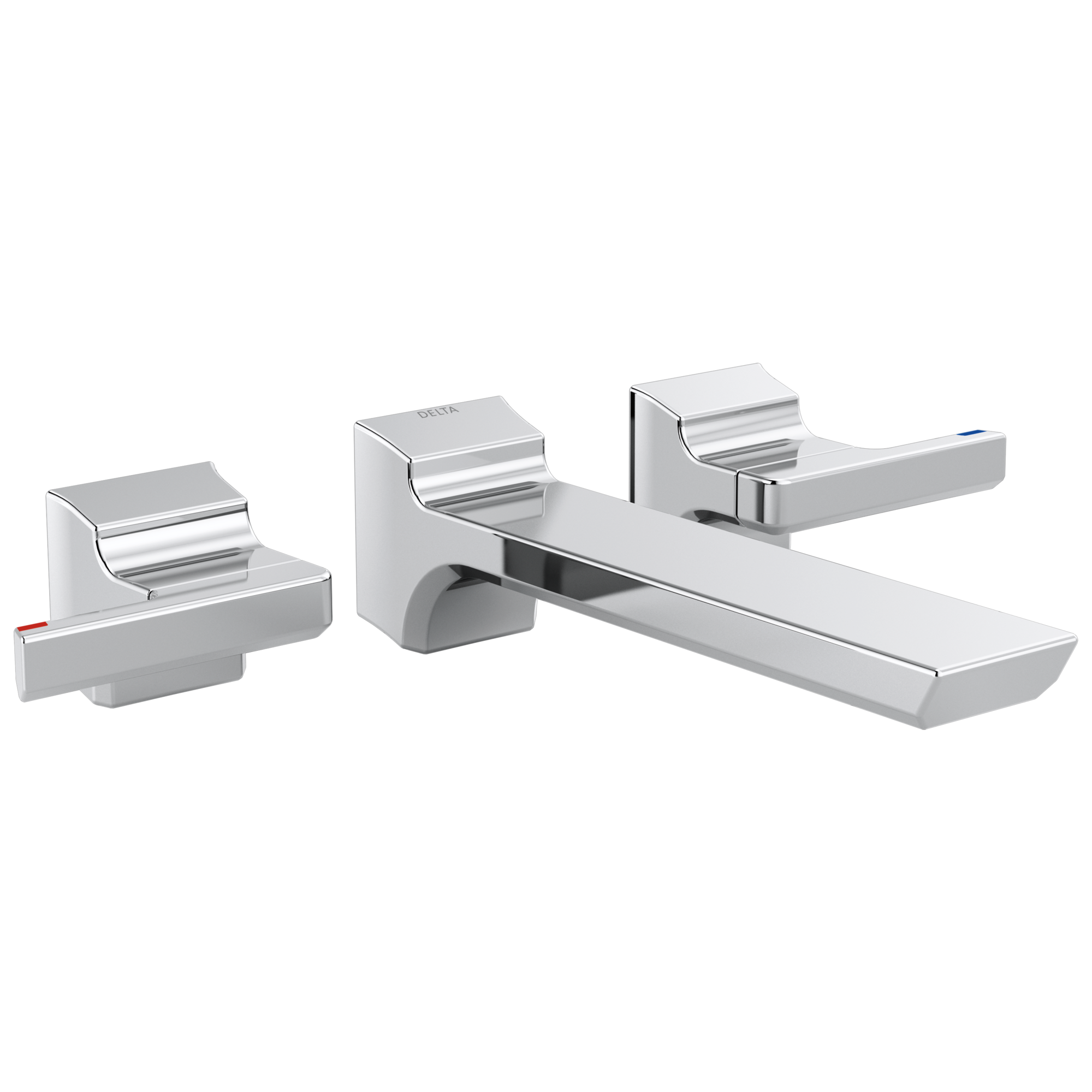 Delta Faucet Pivotale Two Handle Wall Mount Bathroom Faucet Trim - Lumicoat - Chrome