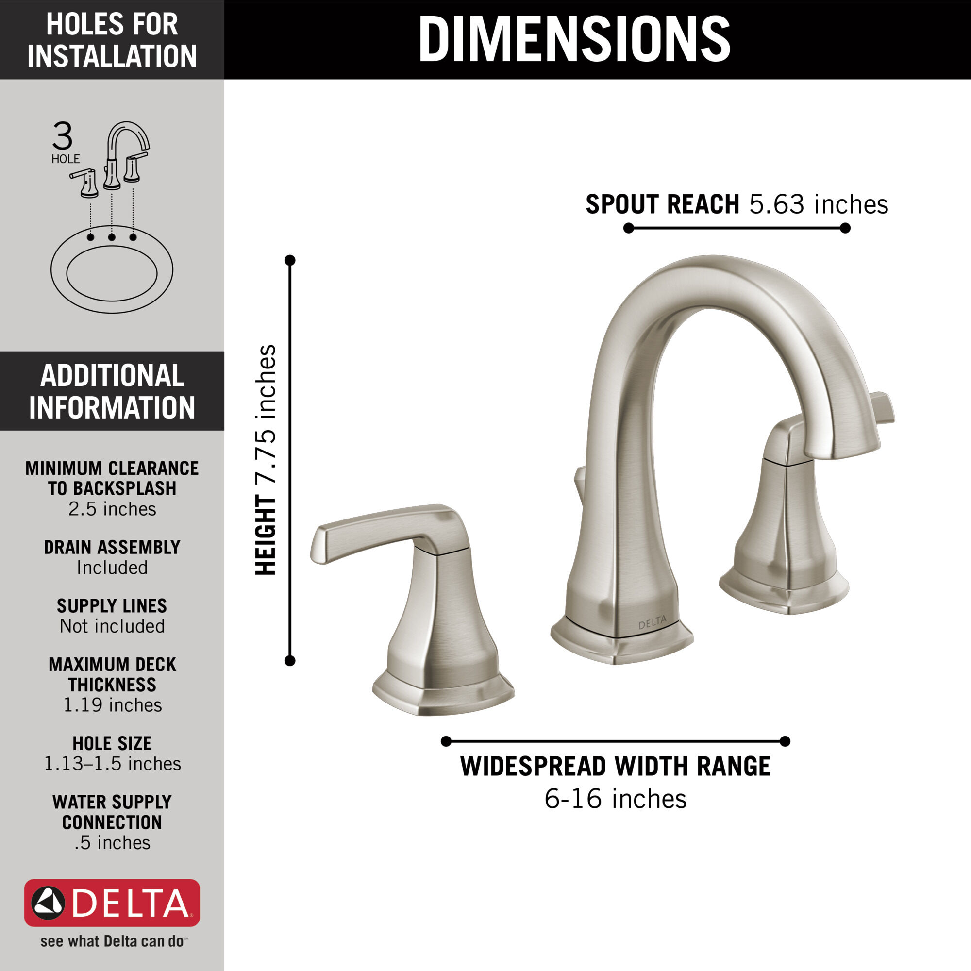 DELTA 35770LF-RB Portwood Widespread Bathroom Faucet Venetian Bronze 
