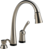 Single Handle Pull-Down Kitchen Faucet with Touch2O&reg; Technology and Soap Dispenser