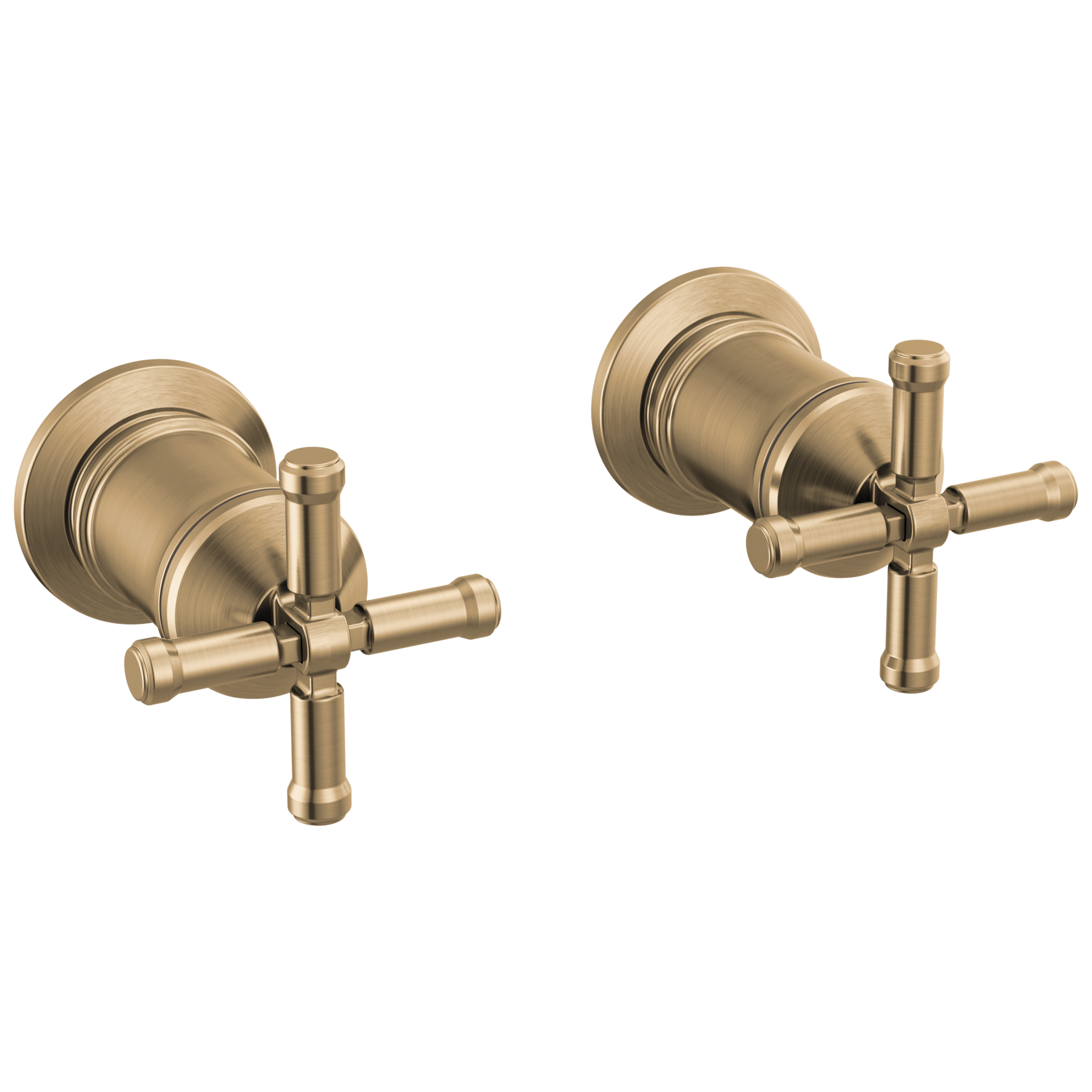 Wall Mount Tub Filler Handle Kit-Cross in Lumicoat® Champagne