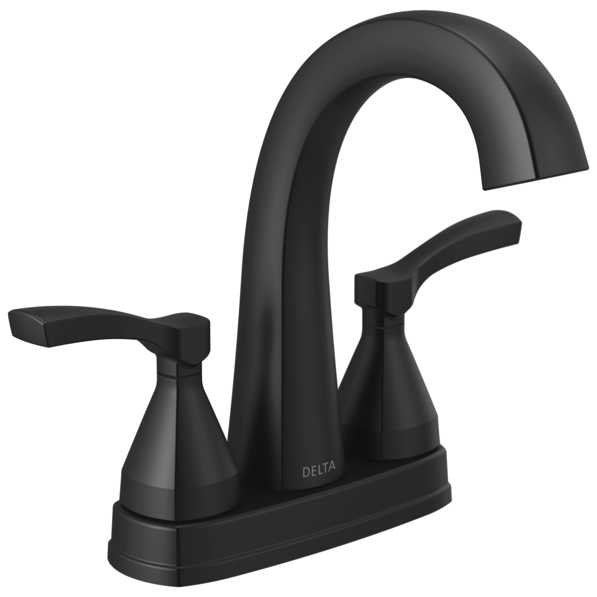 Delta Faucet Stryke Two Handle Centerset Bathroom Faucet - Matte Black