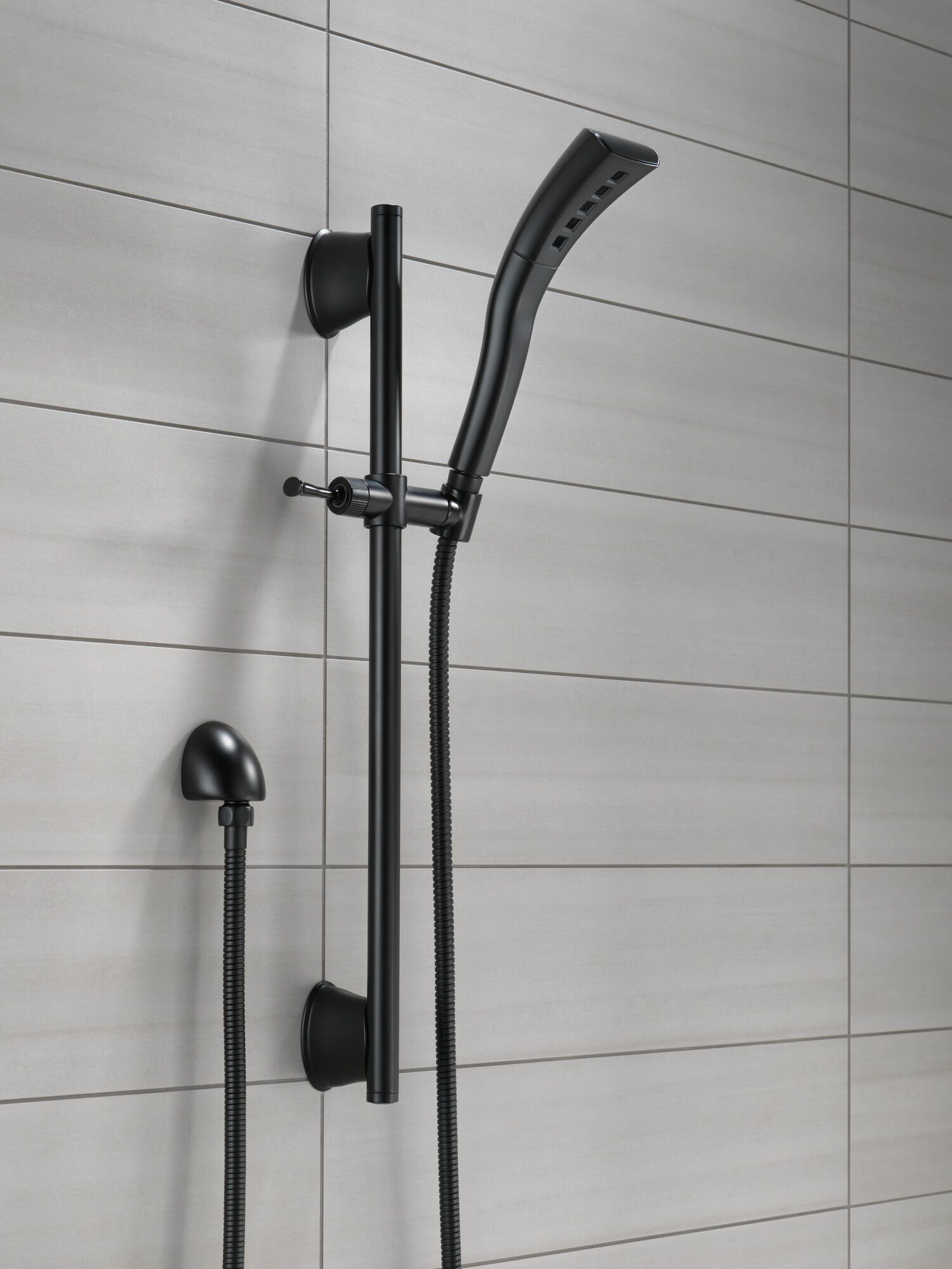 H2Okinetic® Single-Setting Slide Bar Hand Shower in Matte Black