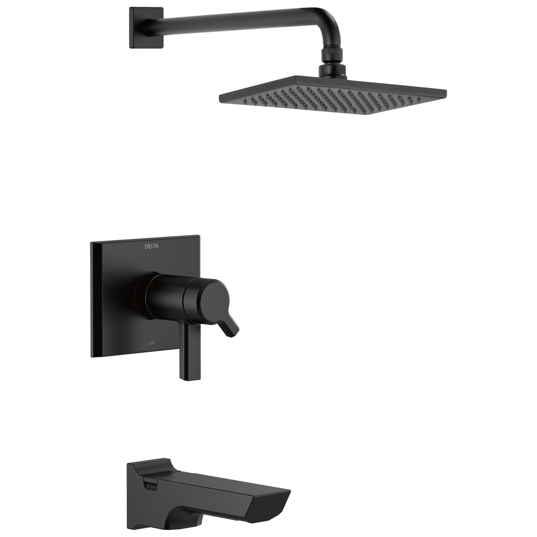 Thermostatic H2O Tub/Shower Trim 1L 17T (Recertified) in Matte Black