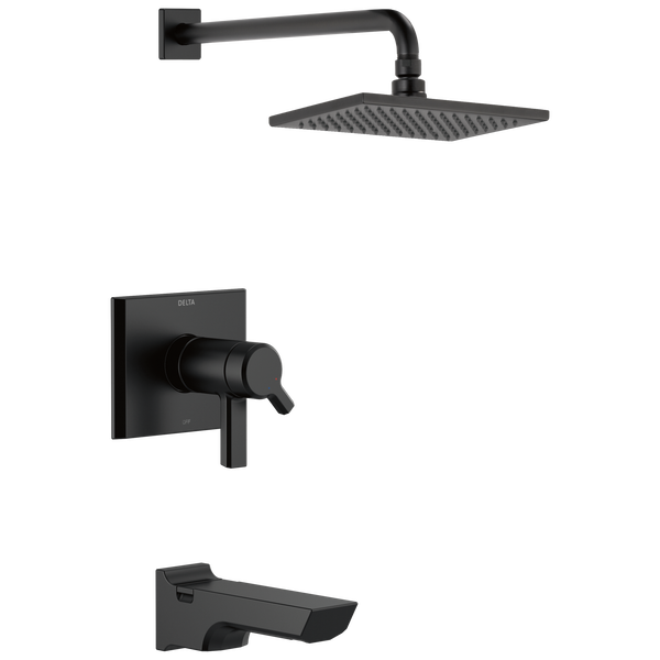 Thermostatic H2O Tub/Shower Trim 1L 17T (Recertified) in Matte Black