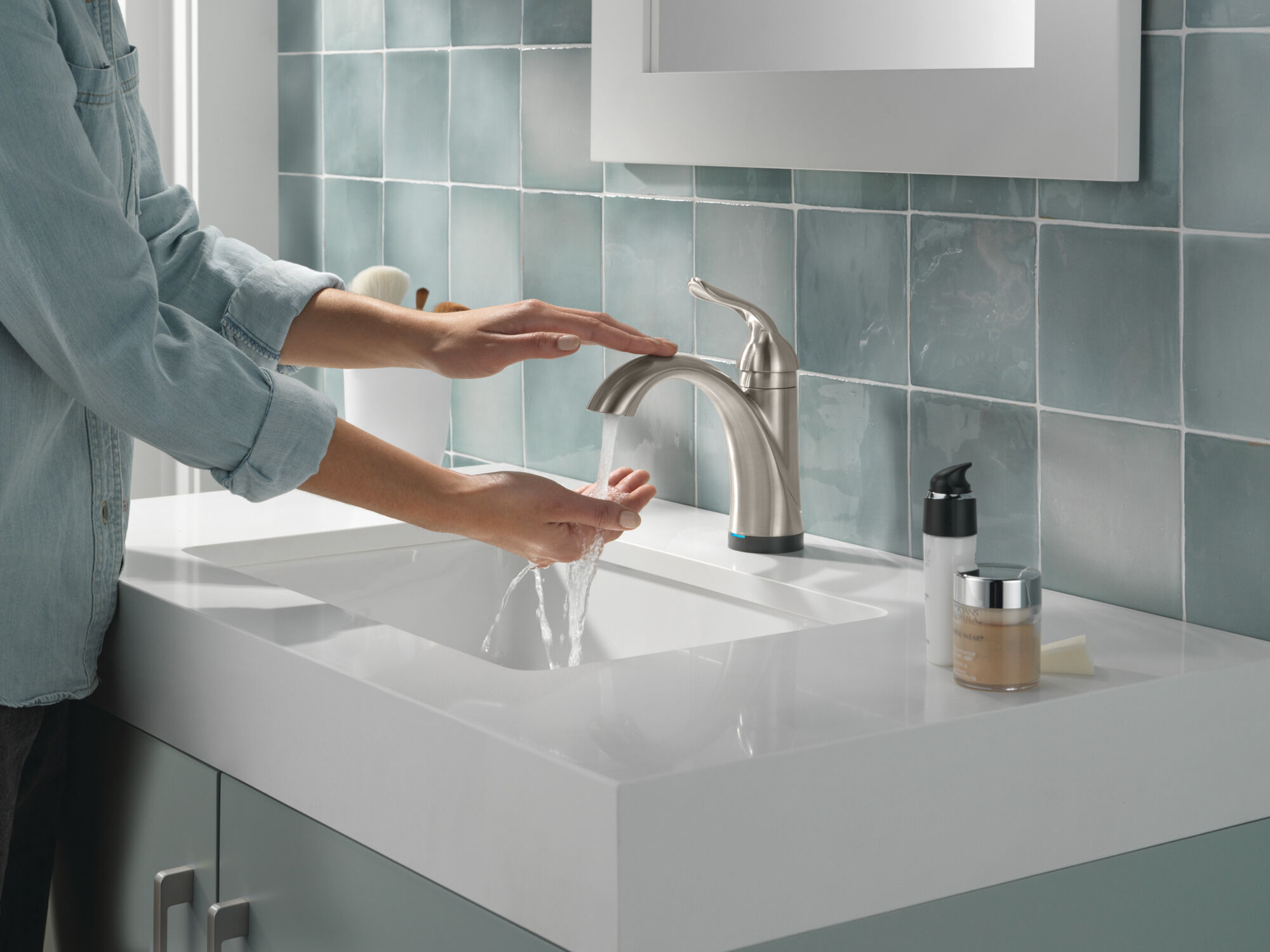 Touch2O® Bathroom Faucet with Touchless Technology in Stainless