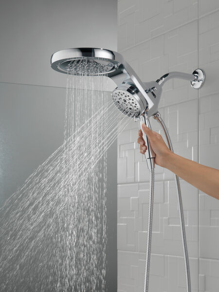 HydroRain® H<sub>2</sub>Okinetic® 5-Setting Two-in-One Shower Head, image 5