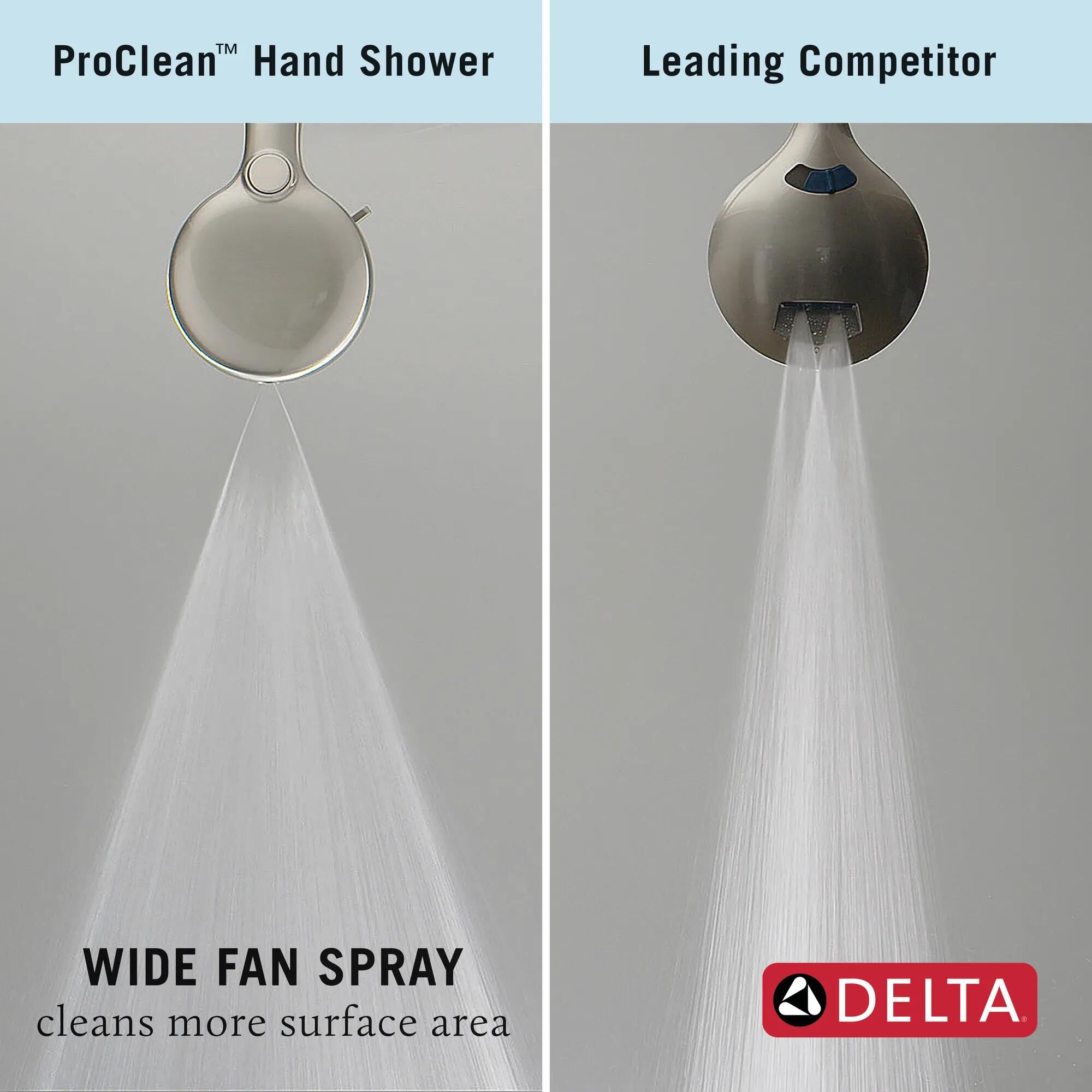 7-Setting Wall Mount Hand Shower with Cleaning Spray in Lumicoat