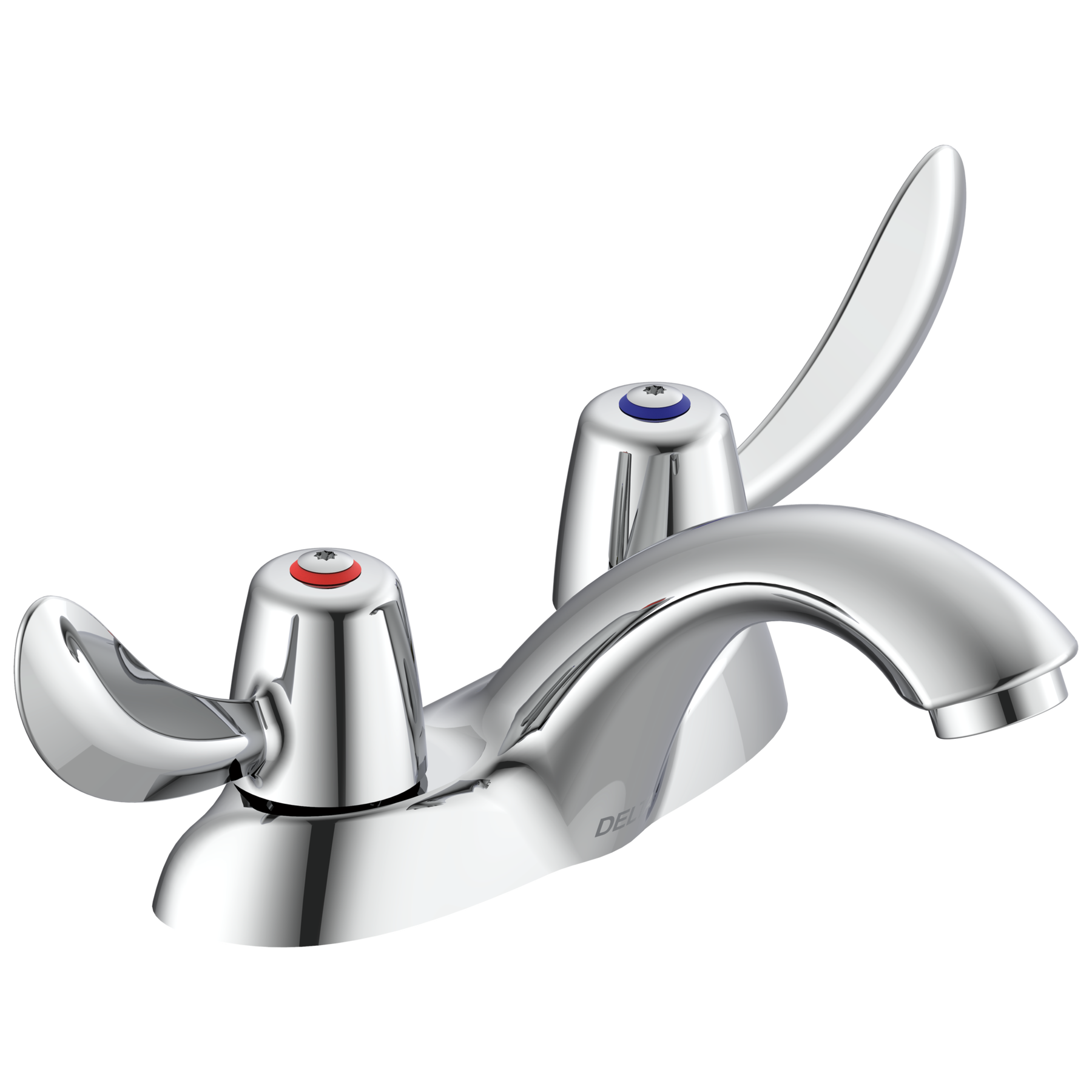 Two Handle Centerset Bathroom Faucet - Less Pop-Up in Chrome