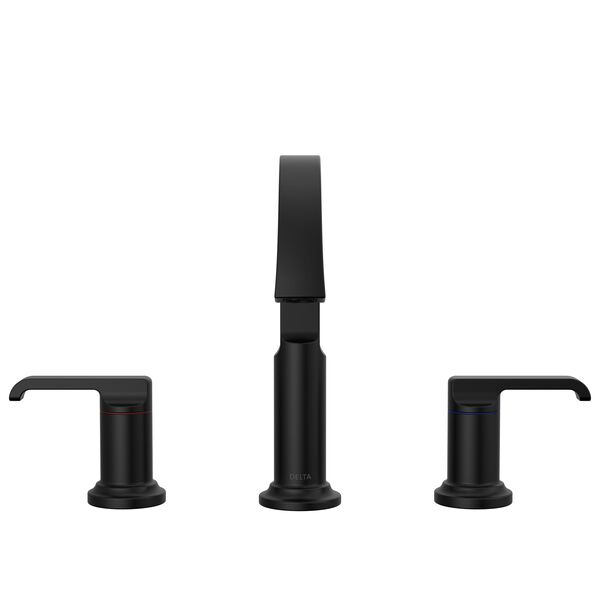 Two Handle Widespread Bathroom Faucet in Matte Black 35588BLDST