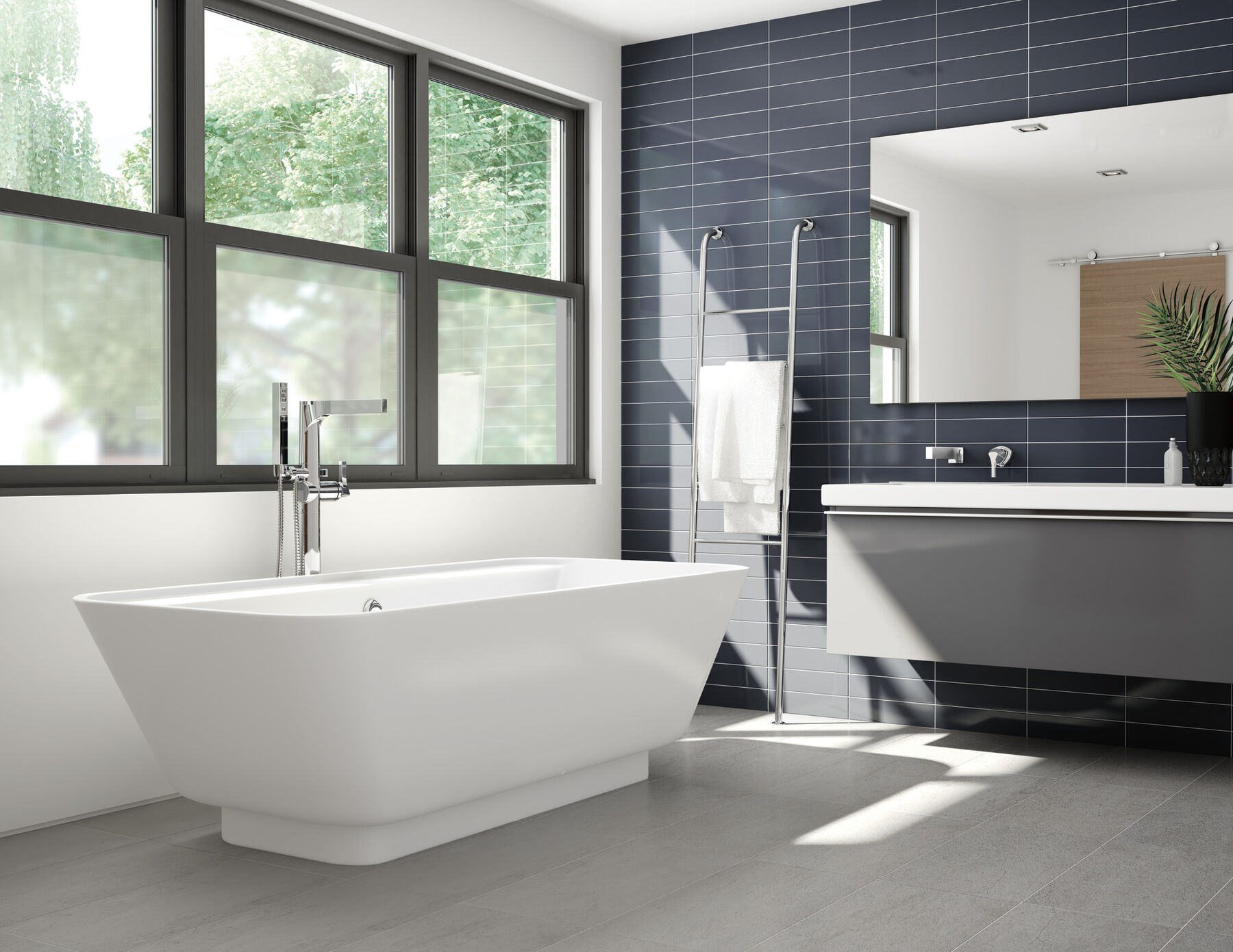 Single Handle Wall Mount Bathroom Faucet Trim, image 6
